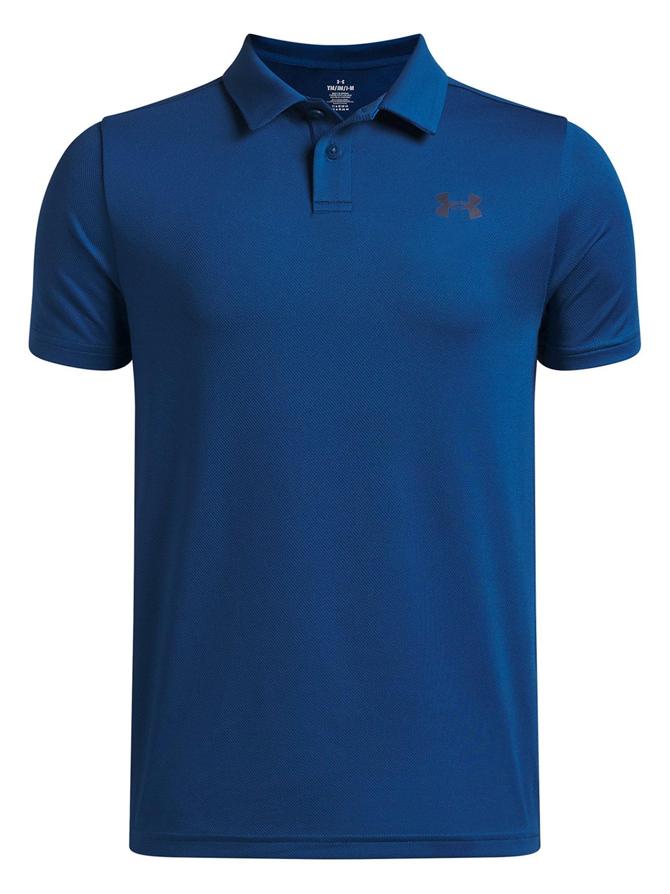 under-armour-junior-boys-golf-matchplay-short-sleeve-polo-bluefront