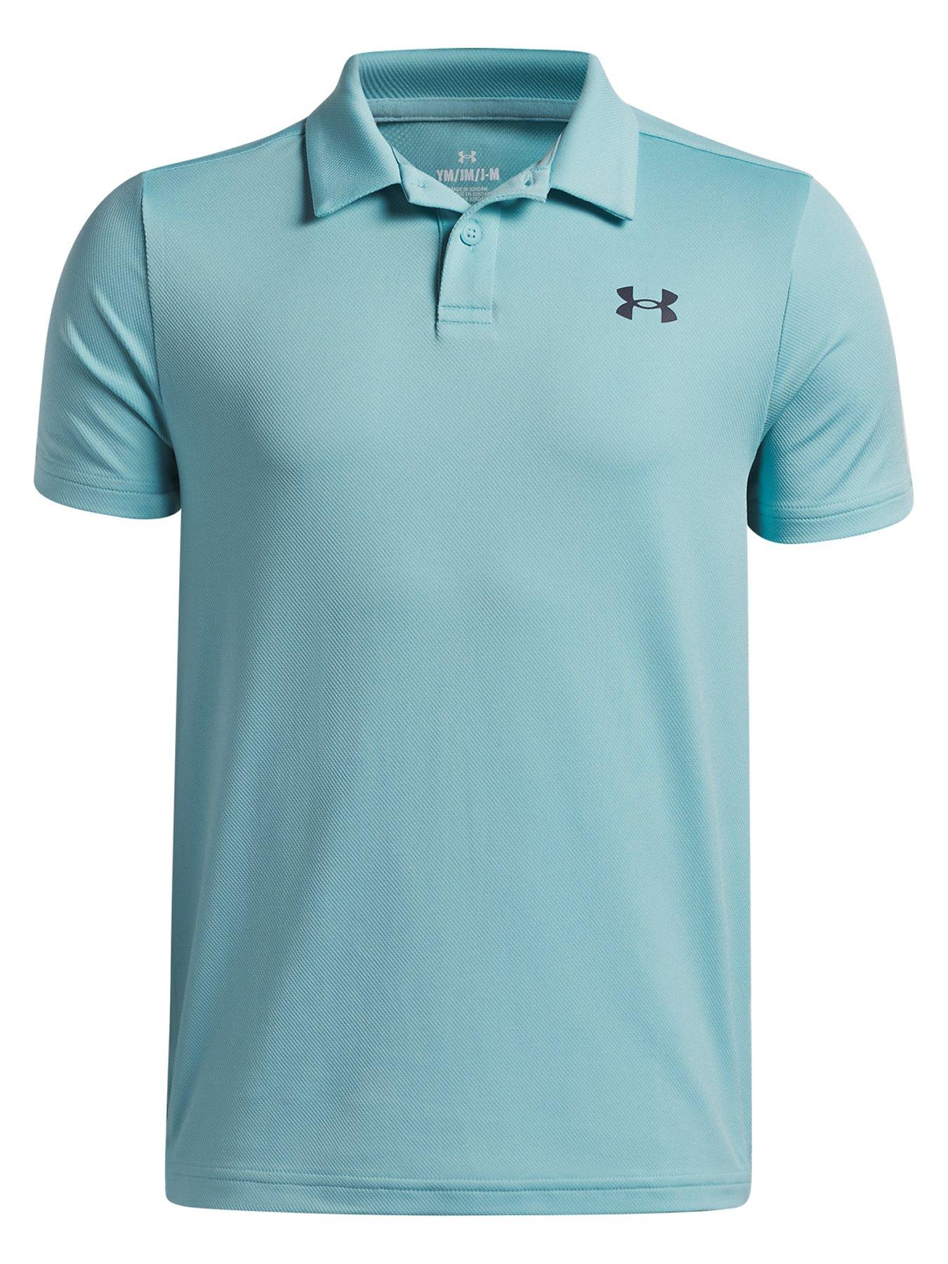 UNDER ARMOUR Junior Boys Golf Matchplay Short Sleeve Polo - Blue
