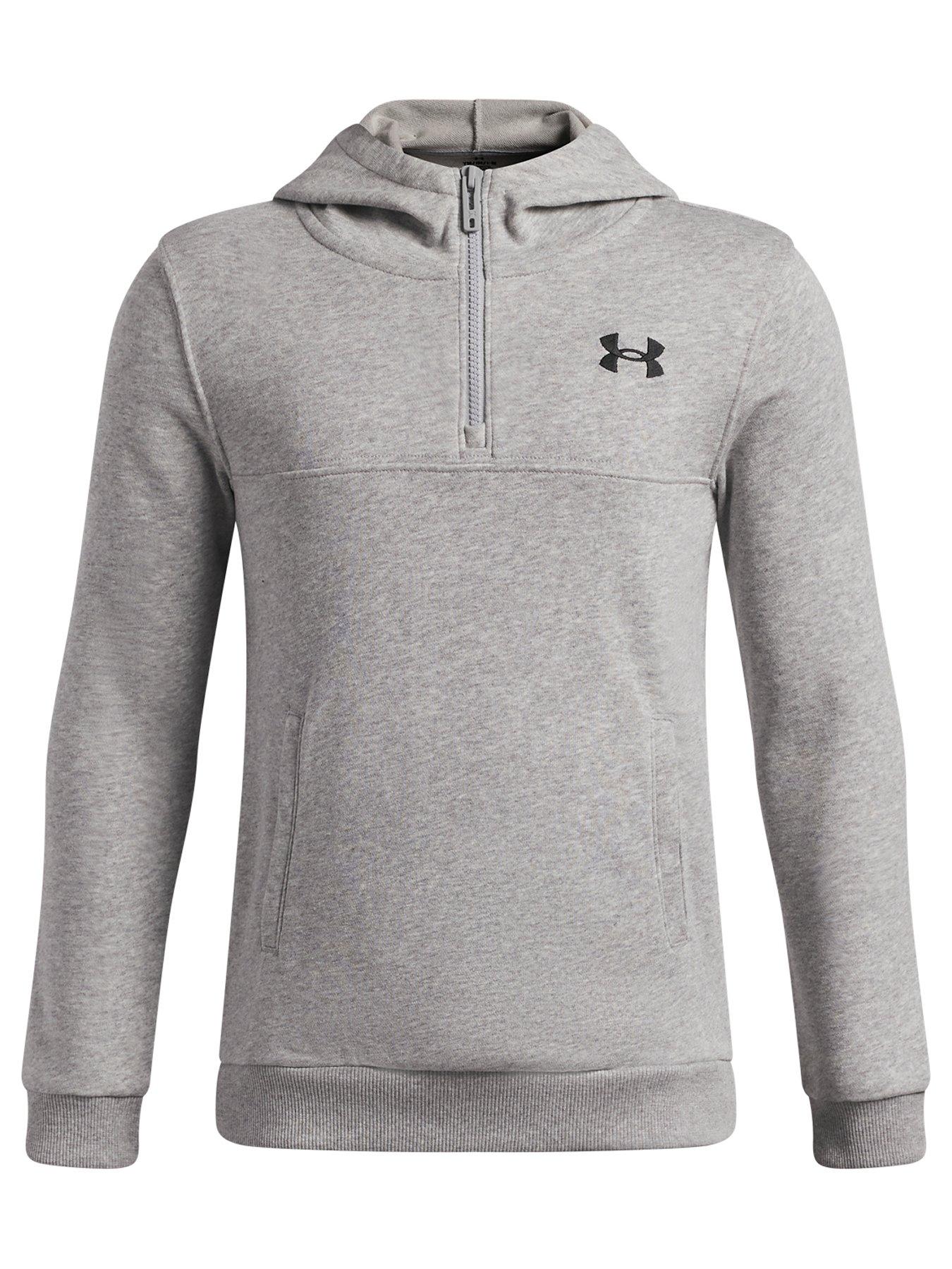 UNDER ARMOUR Junior Boys Training Rival Terry Hoodie - Grey