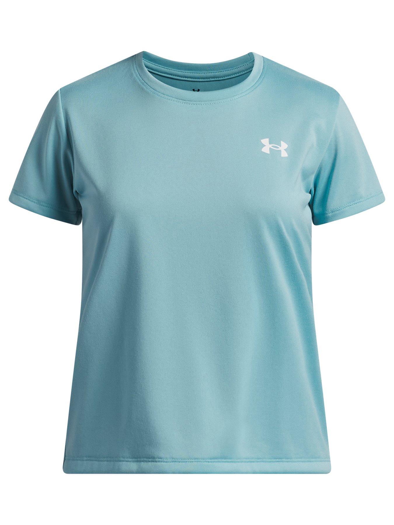 UNDER ARMOUR Junior Girls Training Tech Short Sleeve Crew Neck T-Shirt - Blue