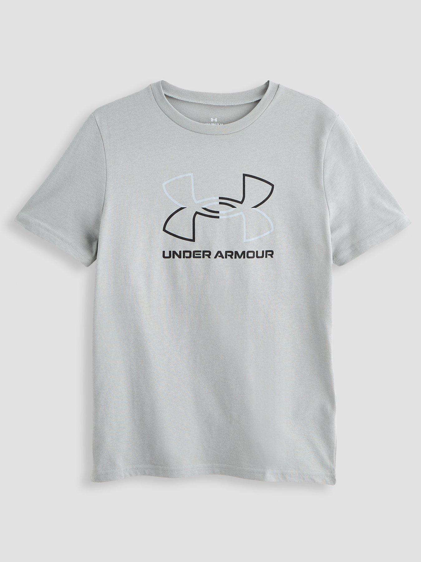 UNDER ARMOUR Junior Boys Training Gl Foundation Short Sleeve T-Shirt - Grey