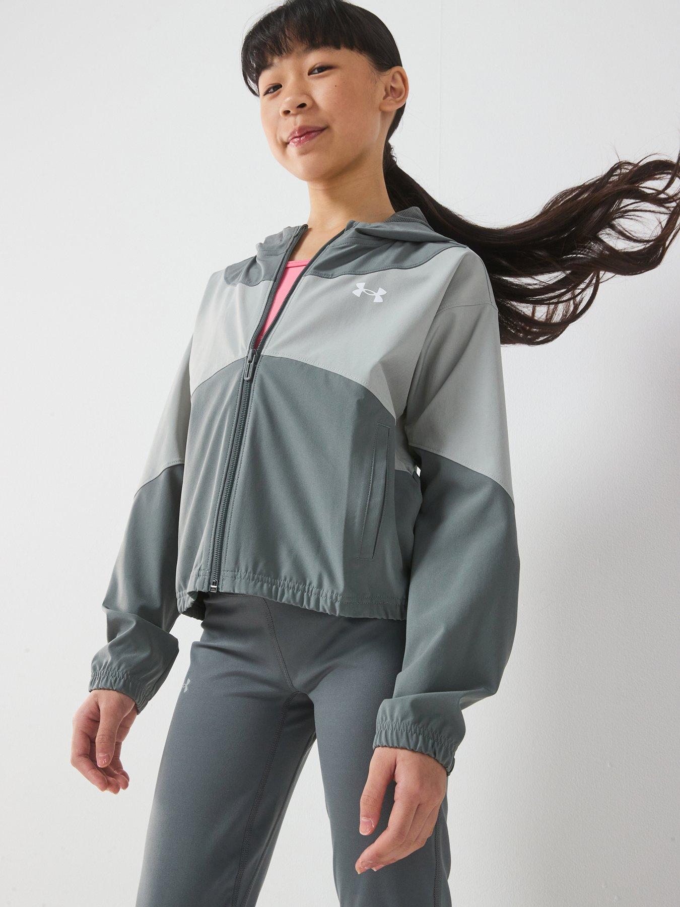 under-armour-junior-girls-training-rival-woven-jacket-grey