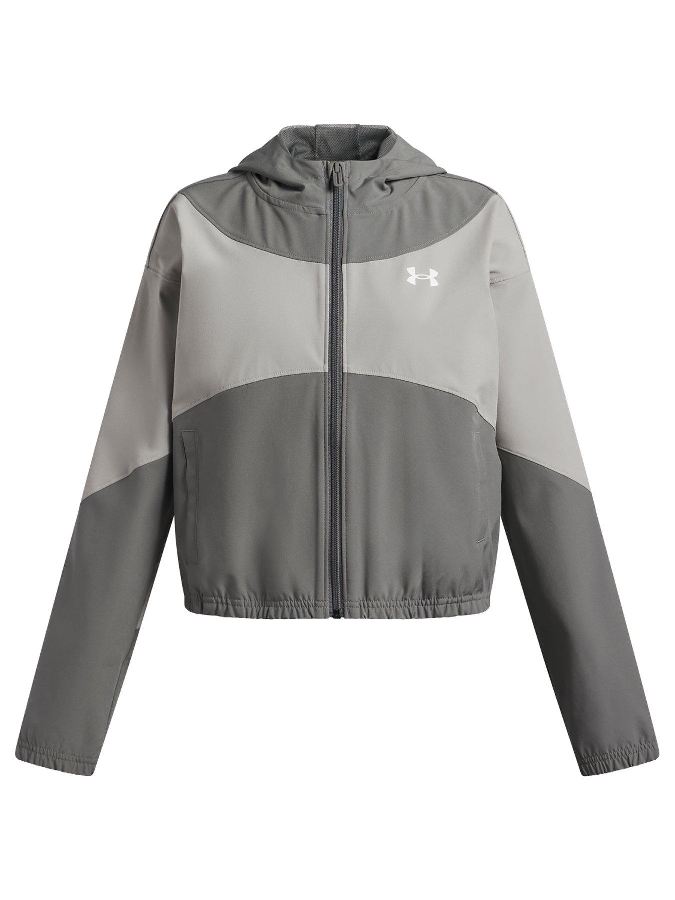 Image 1 of 3 of UNDER ARMOUR Junior Girls Training Rival Woven Jacket - Grey