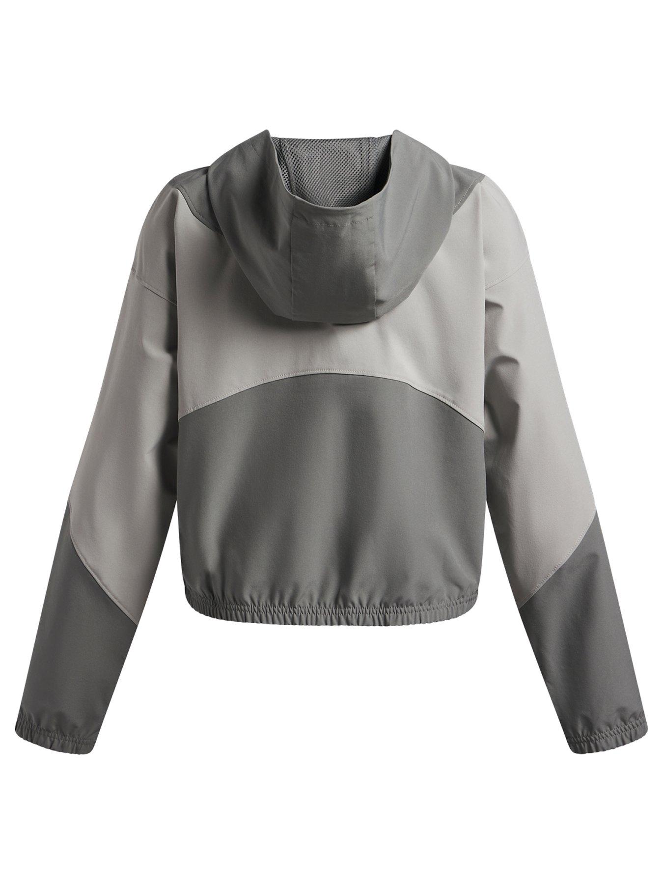 Image 2 of 3 of UNDER ARMOUR Junior Girls Training Rival Woven Jacket - Grey