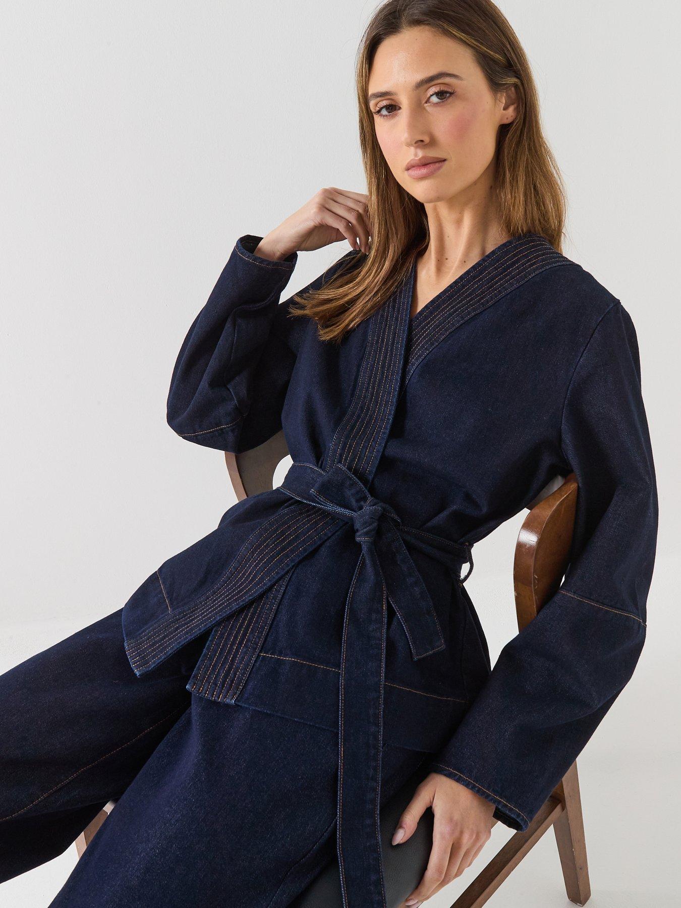 Image 3 of 6 of AWARE Awsakura Ls Belt Wrap Denim Shirt