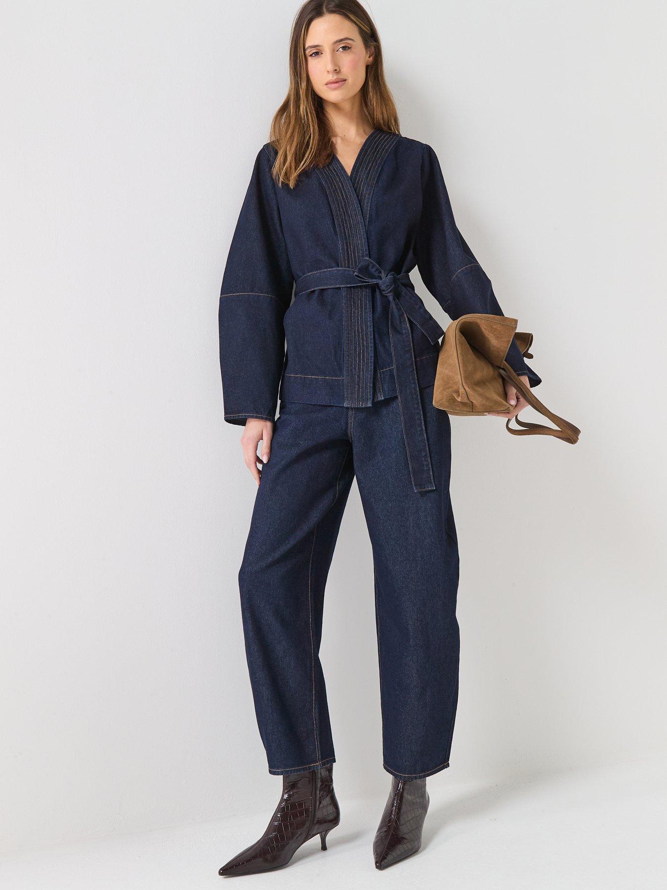 Image 5 of 6 of AWARE Awsakura Ls Belt Wrap Denim Shirt