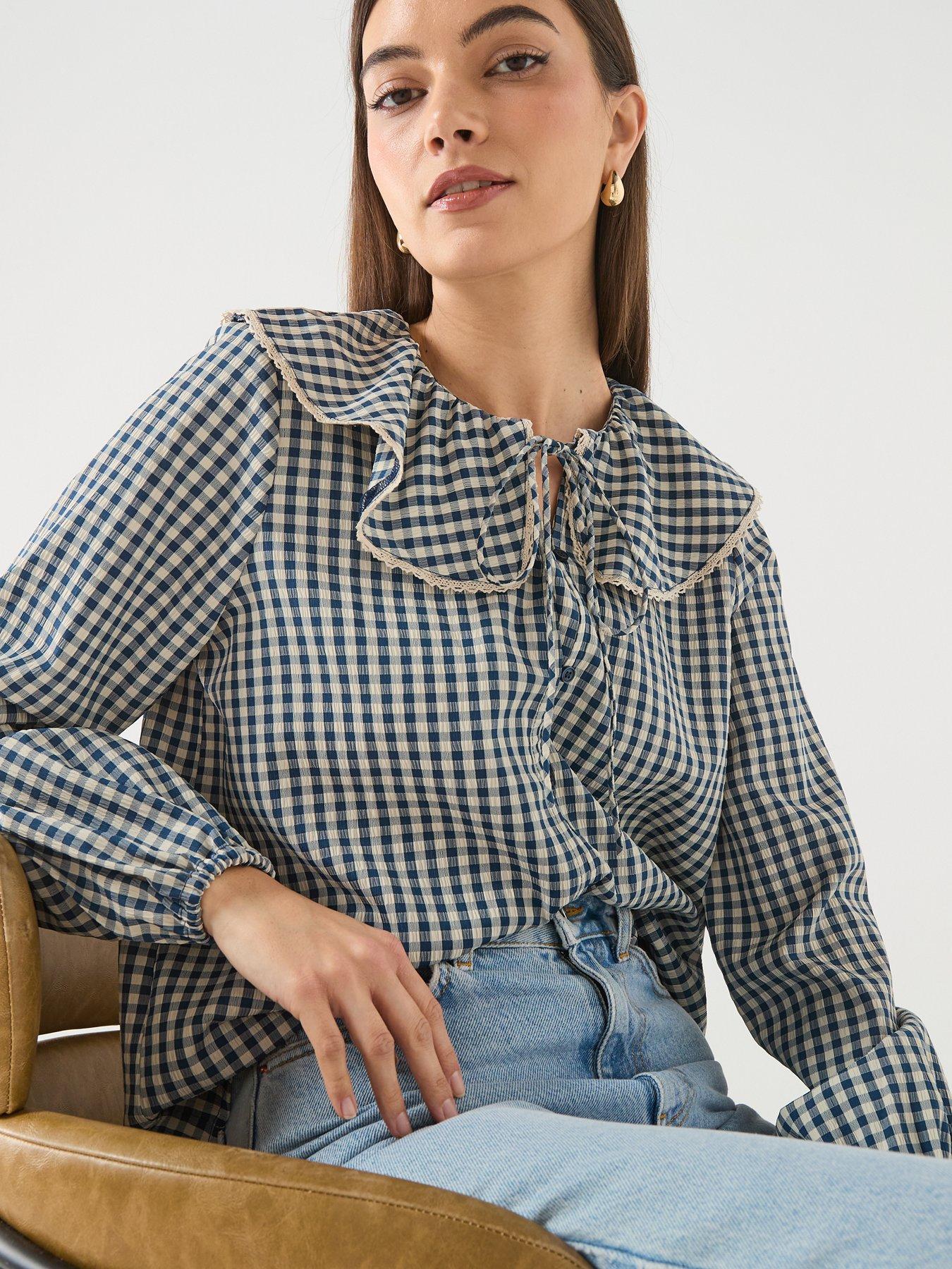 vero-moda-silje-long-sleeve-tie-neck-top-bluedetail