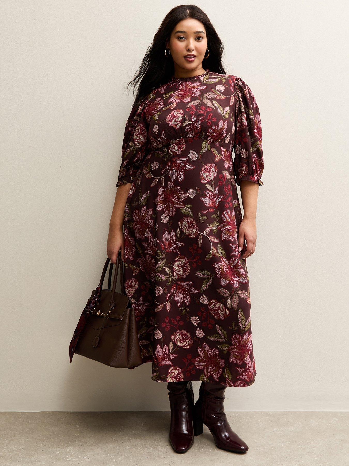 new look casual dresses Womens Casual Ankle-Length A-Line Dress with Pleated Acetate Fabric and  Polka Dot Pattern, Short Cap Sleeves, Crew Neck, Natural Waistline from  Dhgate Basic & Casual Dresses