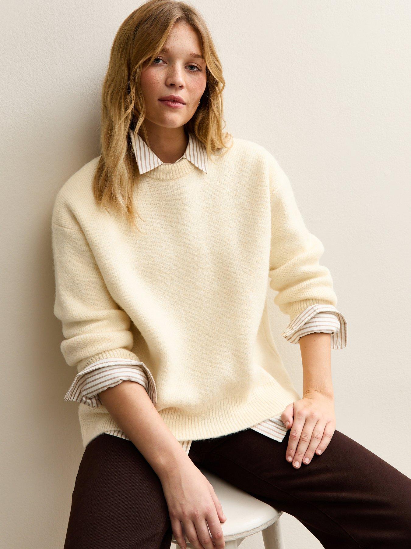 New Look Chunky Oversized Jumper - Cream