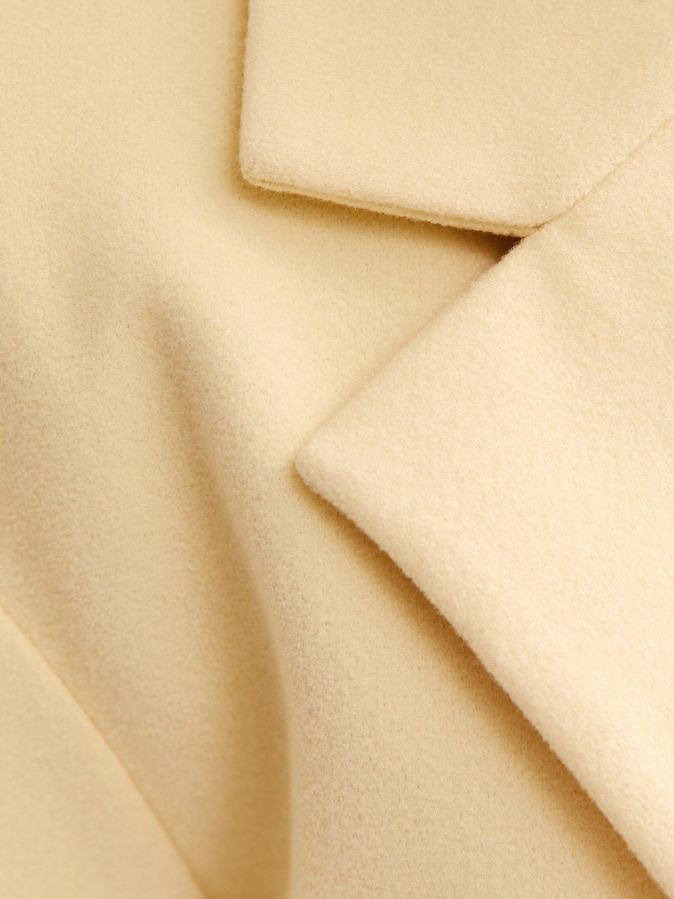 Image 5 of 5 of New Look Open Front Longline Coat - Light Yellow