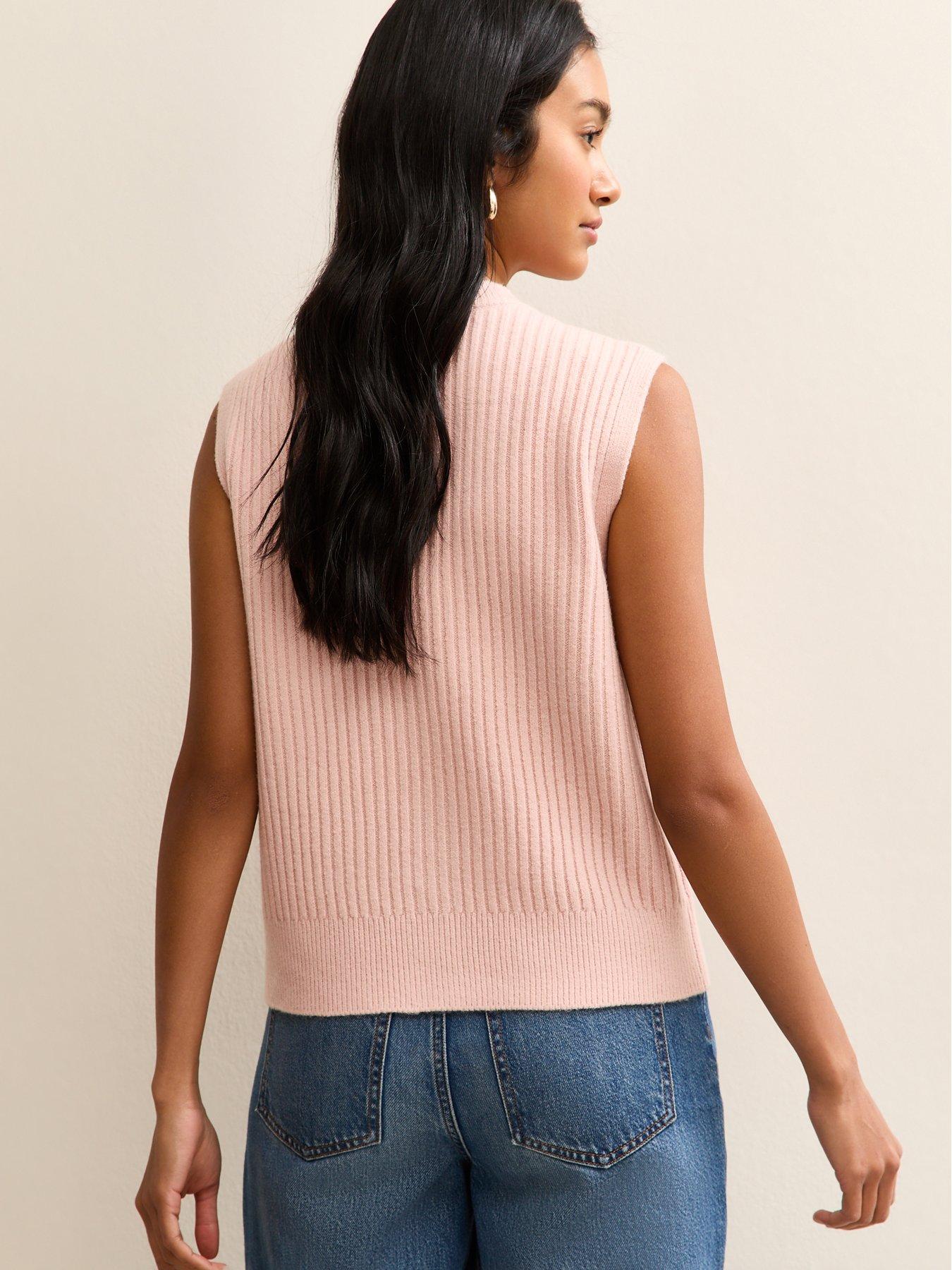 new-look-cable-knit-waistcoat-light-pinkstillFront