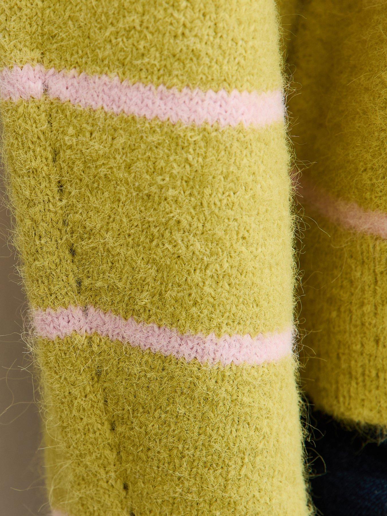 Image 5 of 5 of New Look Green Thin Stripe Midweight Knit Jumper
