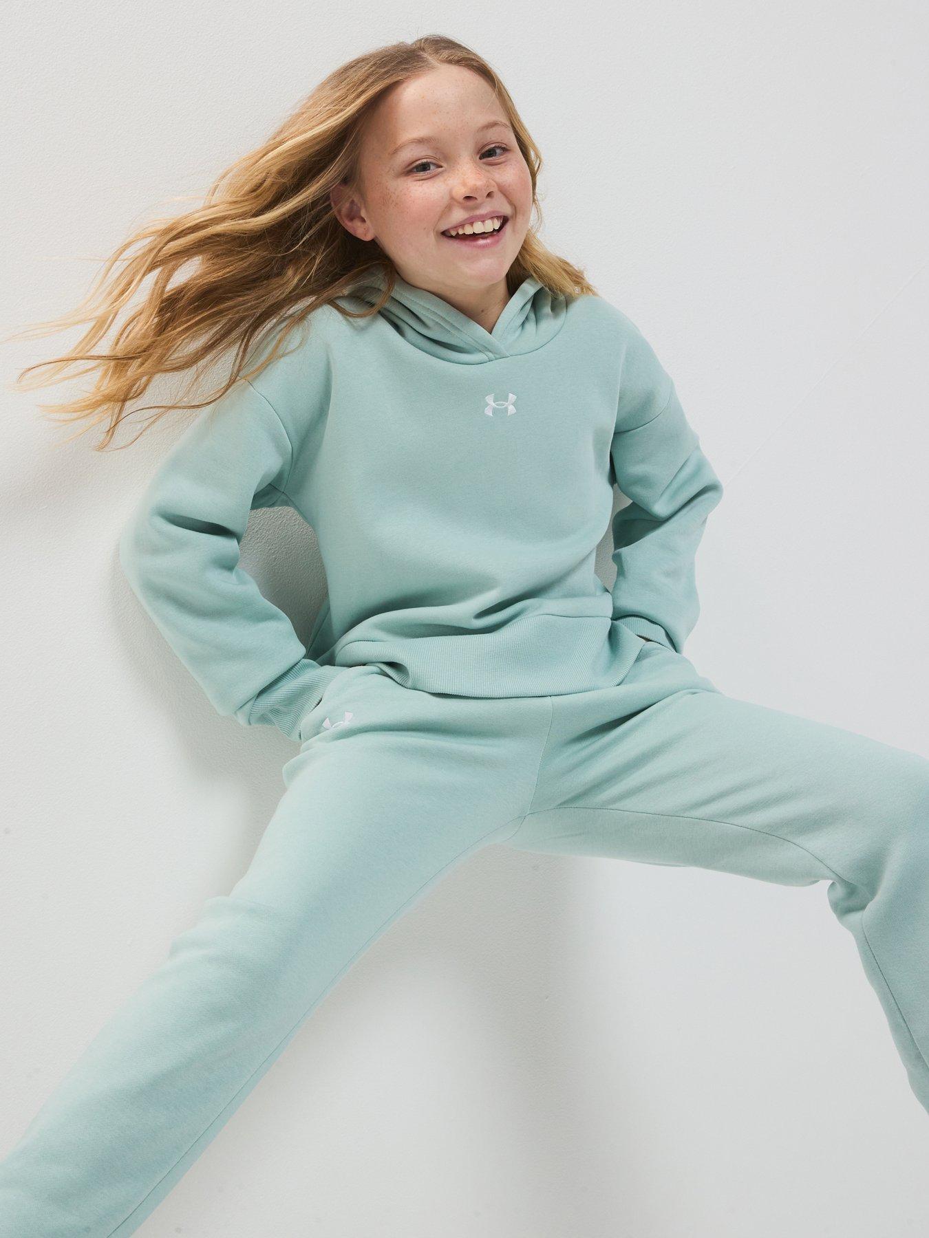 UNDER ARMOUR Junior Girls Training Rival Fleece Hoodie - Blue