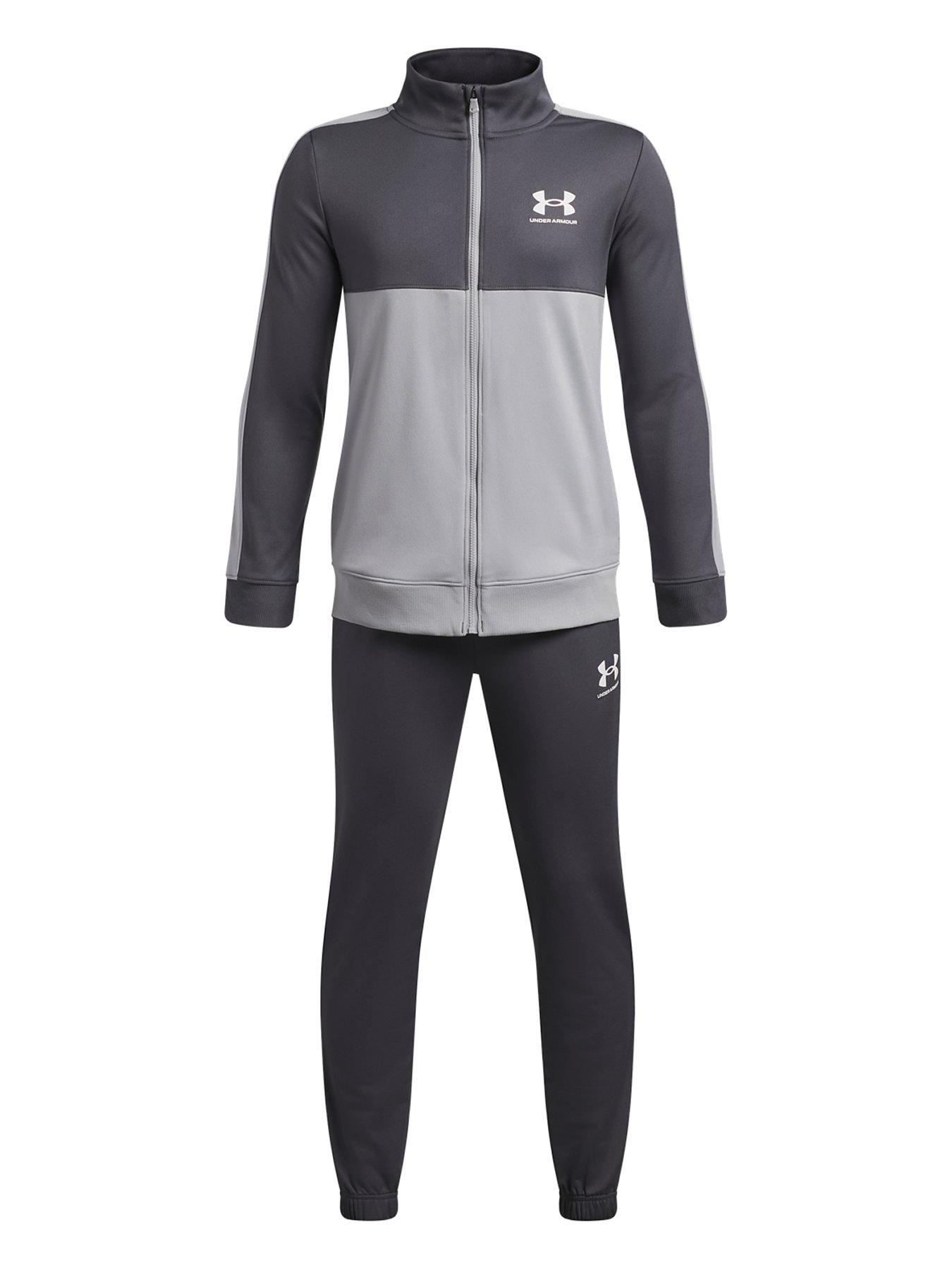 UNDER ARMOUR Junior Boys Training Rival Knit Tracksuit - Grey