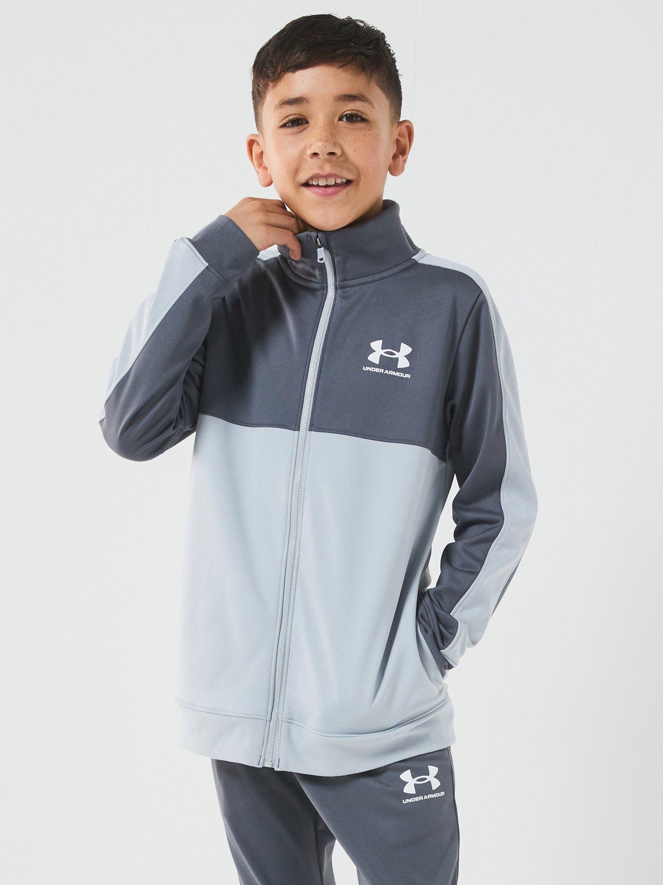 Image 5 of 7 of UNDER ARMOUR Junior Boys Training Rival Knit Tracksuit - Grey