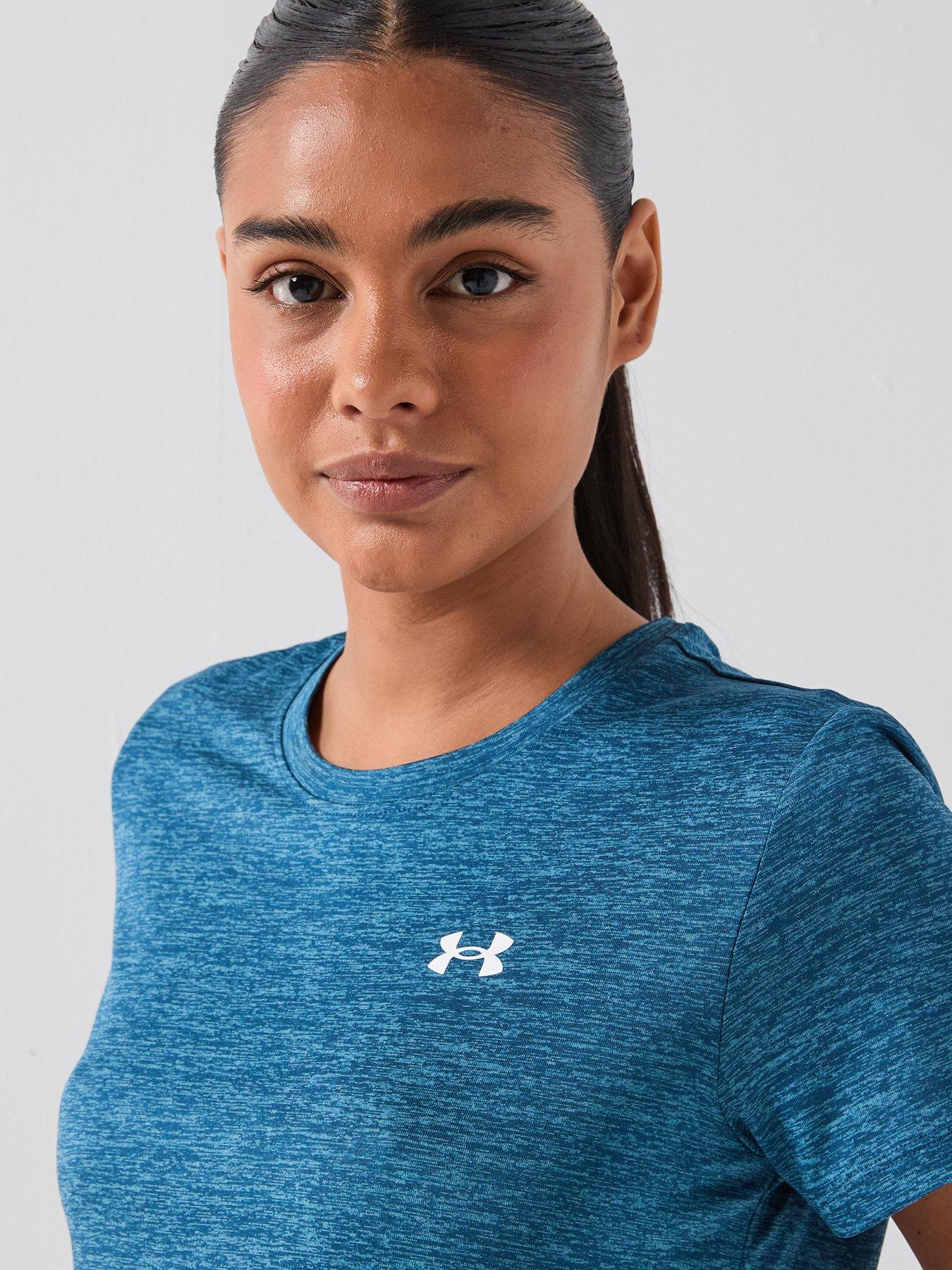 under-armour-womens-training-tech-short-sleeve-crew-neck-t-shirt-blueoutfit