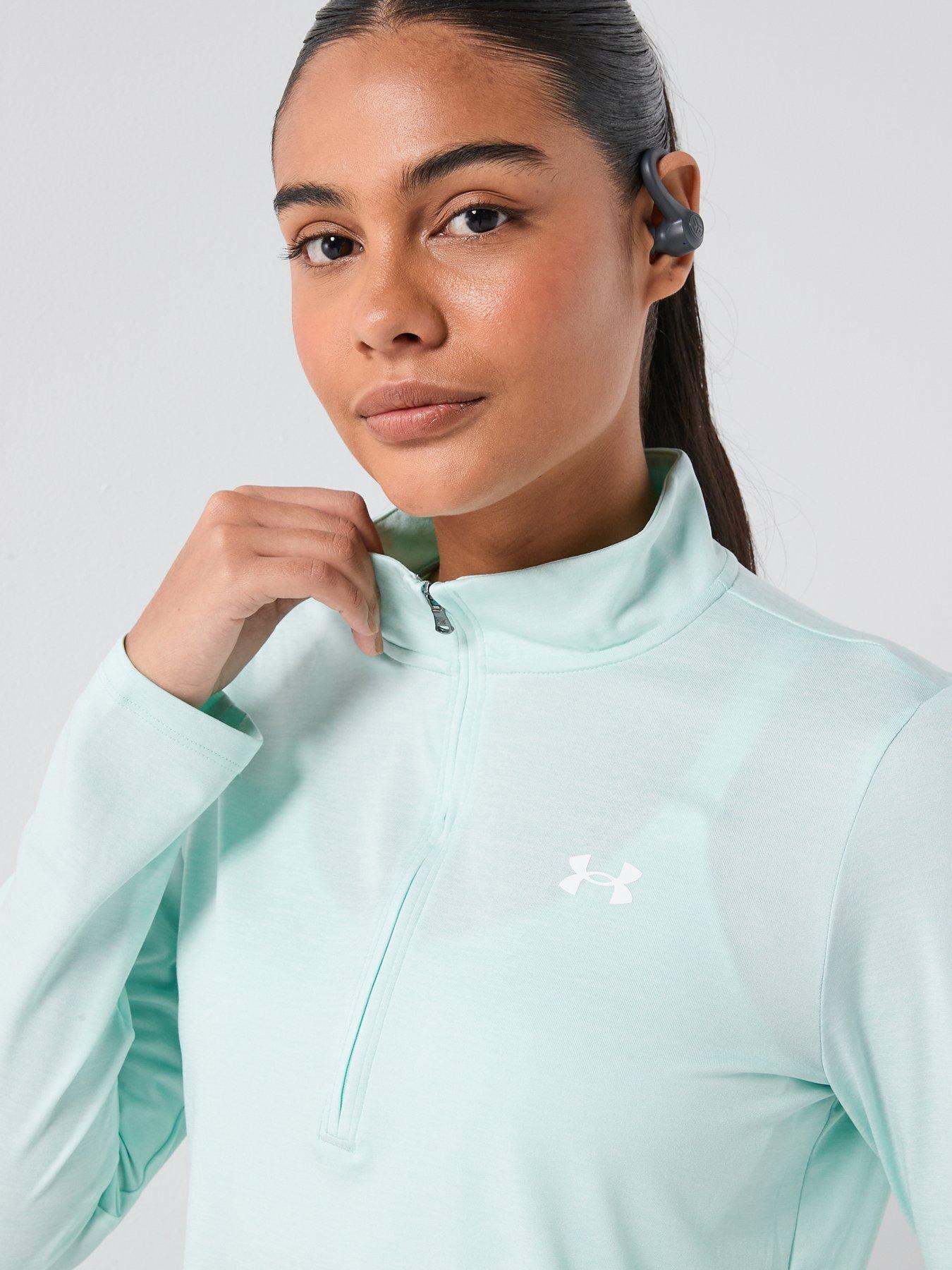 under-armour-womens-training-tech-12-zip-greenoutfit