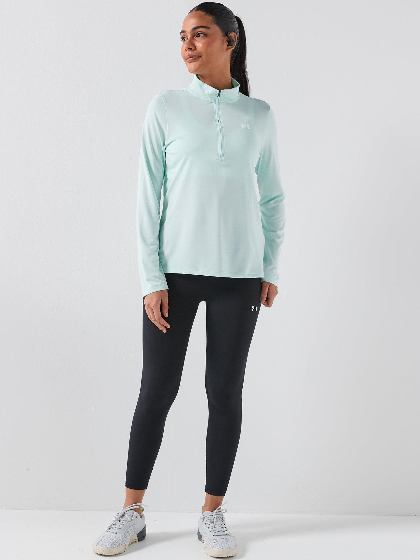 under-armour-womens-training-tech-12-zip-greendetail