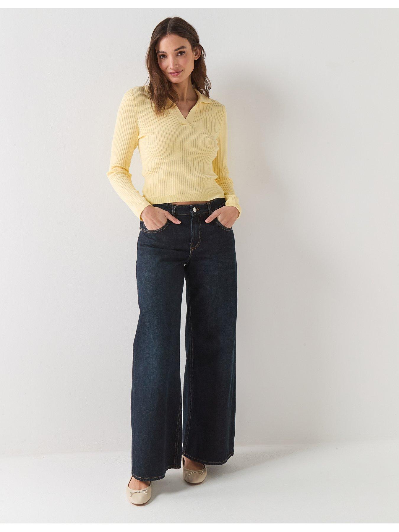 only-kaya-long-sleeve-polo-neck-jumper-yellowback