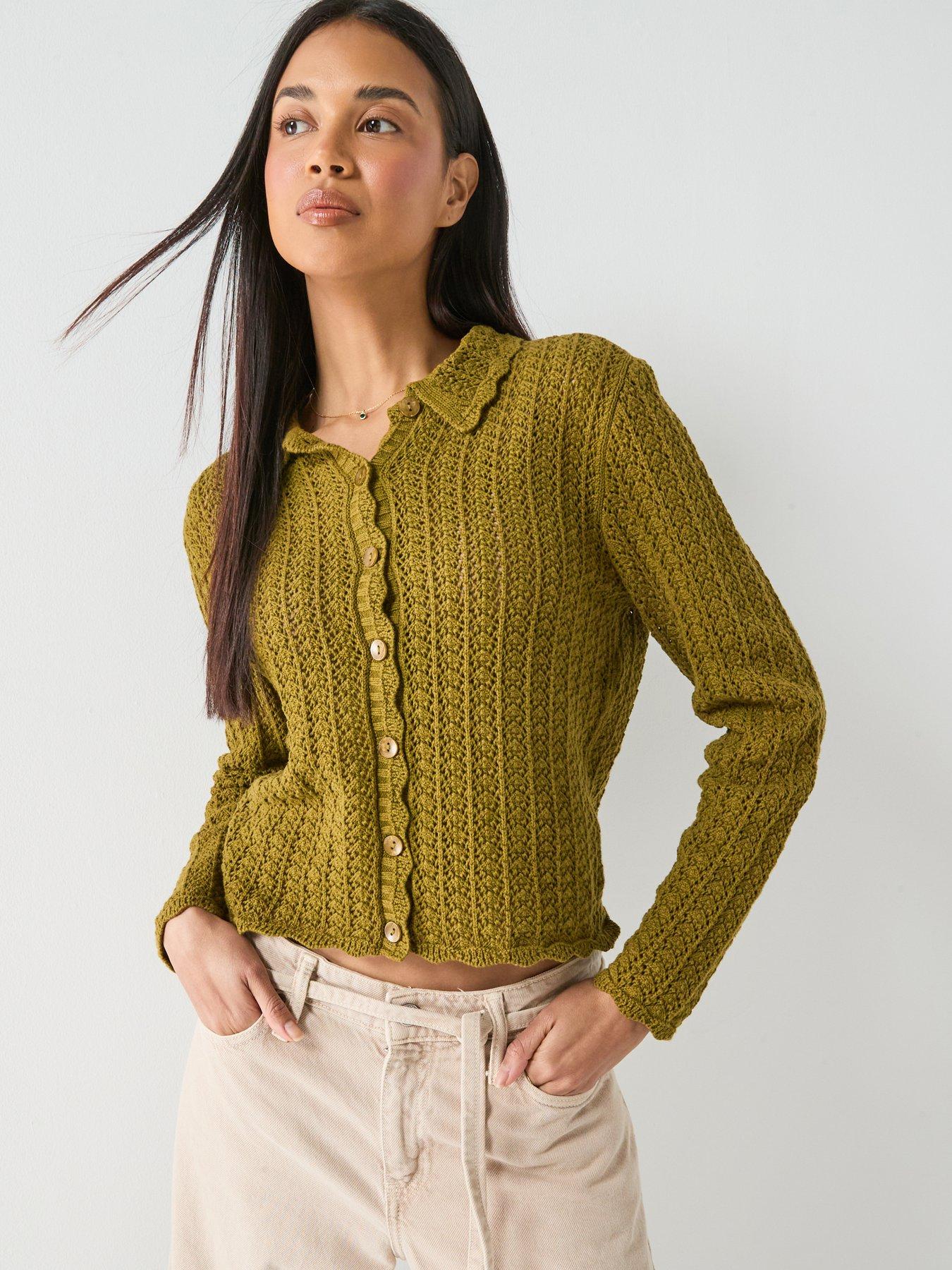 JDY Jdycamil Collared Cardigan - Green