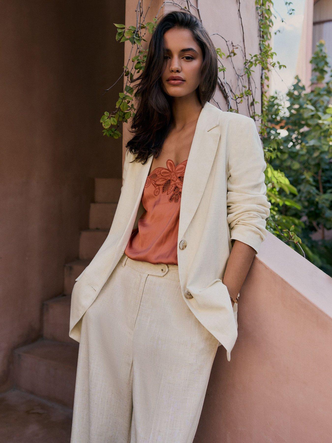 Friends Like These Epp Linen Bf Blazer - Beige