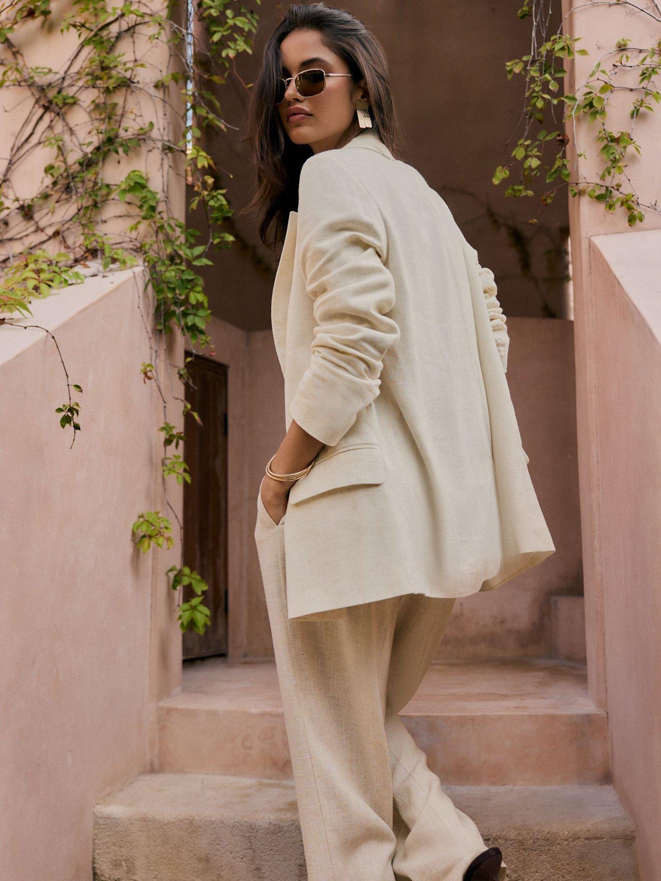 Image 2 of 4 of Friends Like These Epp Linen Bf Blazer - Beige