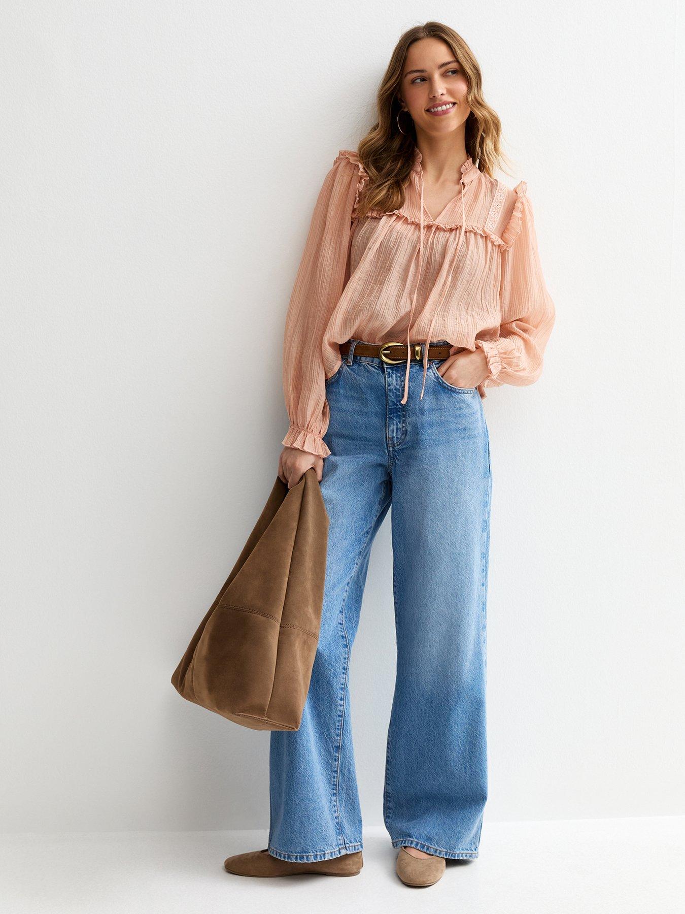 new-look-sheer-lace-bib-crinkle-texture-blouse-pinkback