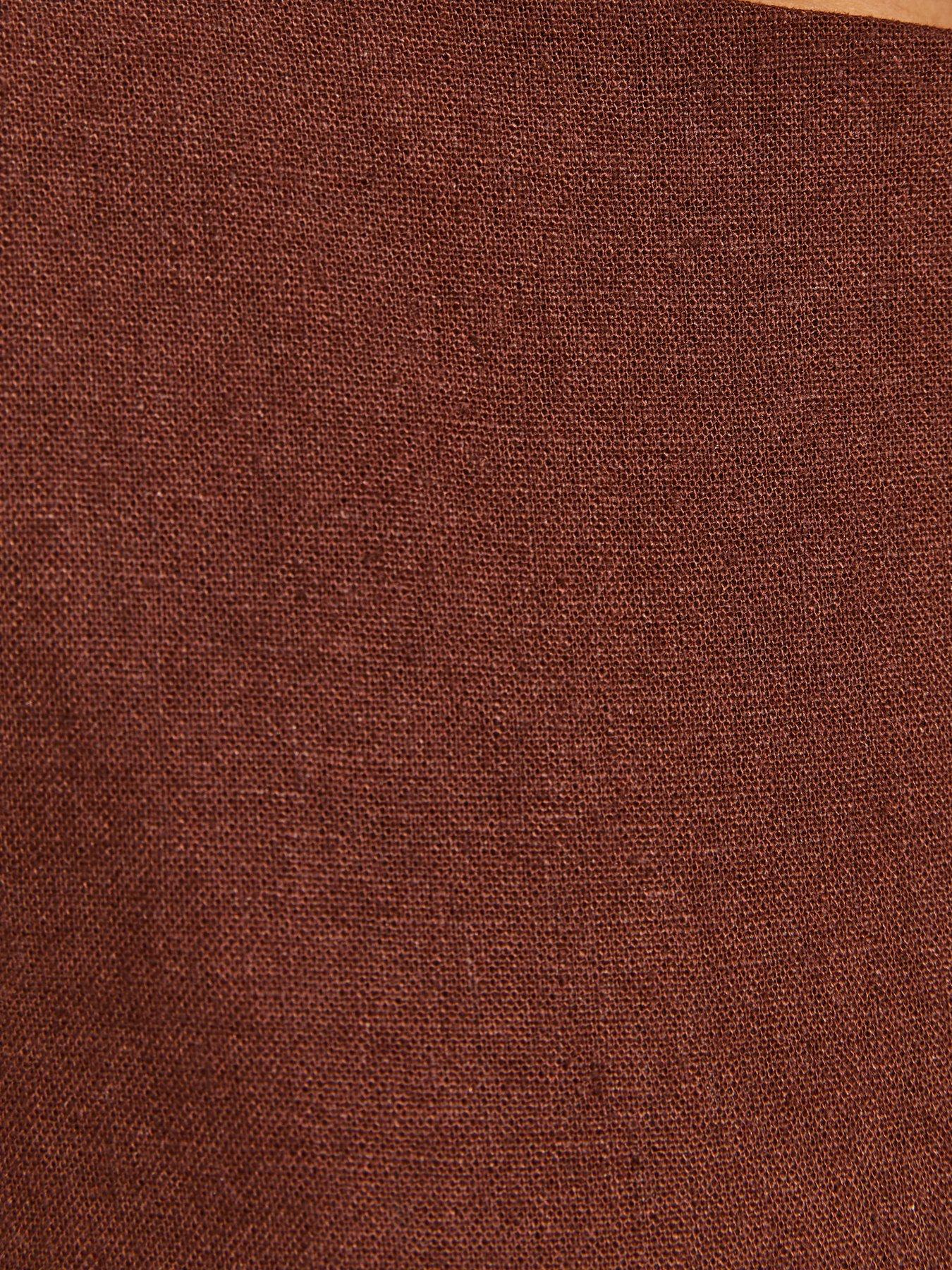 new-look-linen-blend-tie-back-mini-dress-browndetail