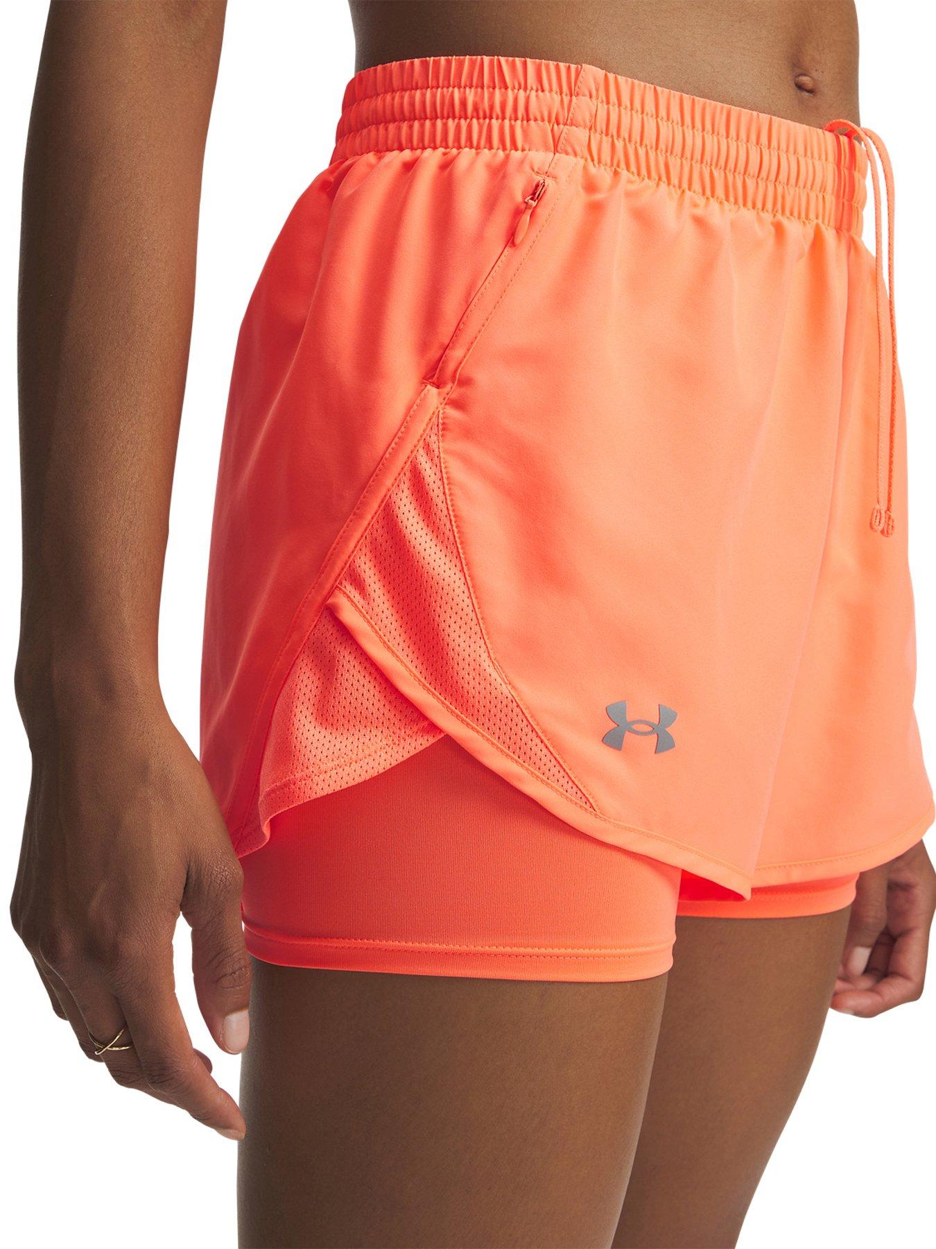 Image 4 of 4 of UNDER ARMOUR Womens Running Fly By 2-In-1 Short - Orange