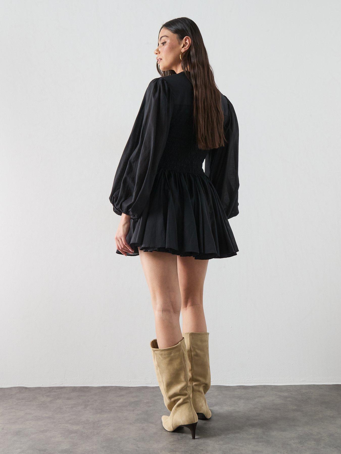 allsaints-chia-dress-blackstillFront