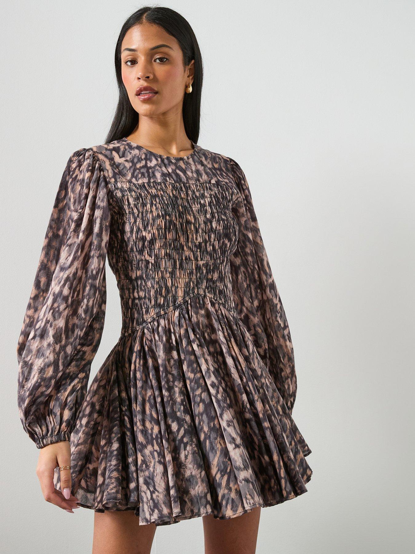 AllSaints Chia Dress - Prowl Golden Brown