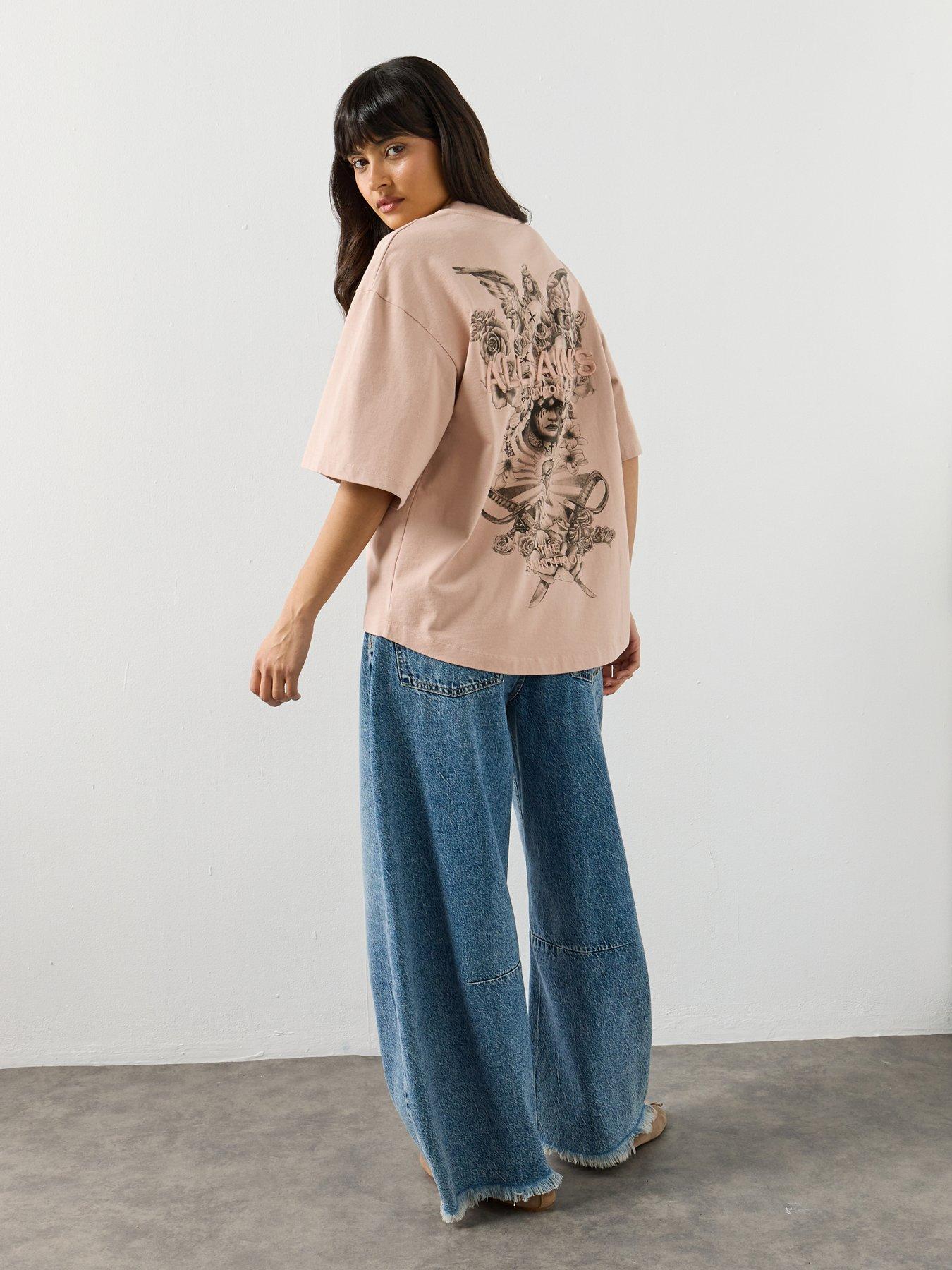 AllSaints Covenant Amelie T-Shirt - Dusty Pink