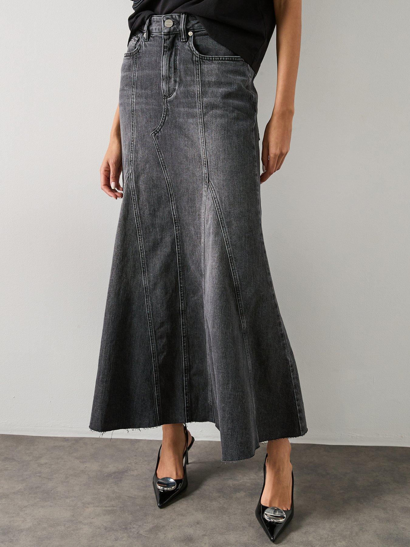 allsaints-alma-denim-maxi-skirt-washed-blackfront