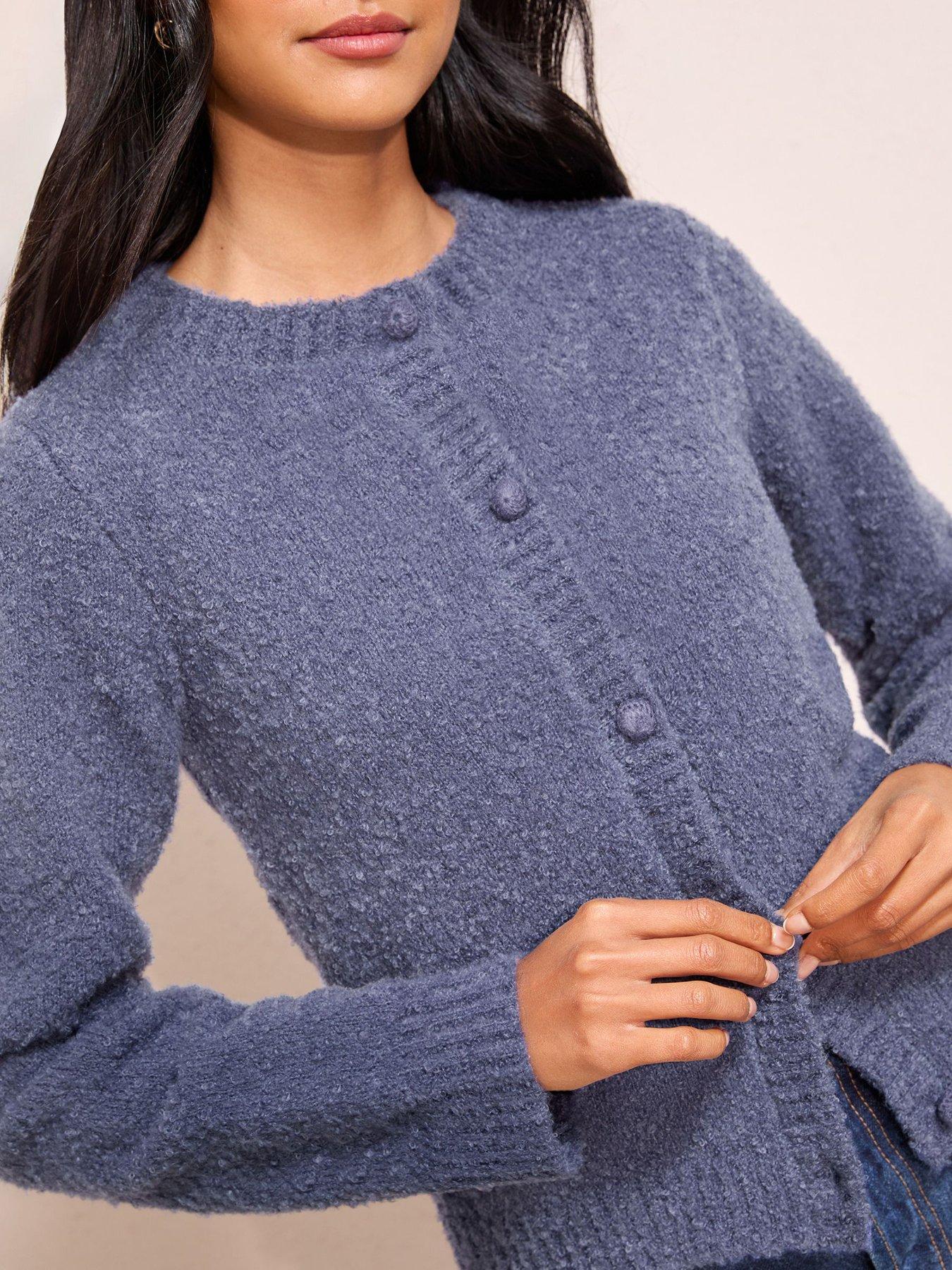 friends-like-these-boucle-textured-cardigan-blueoutfit