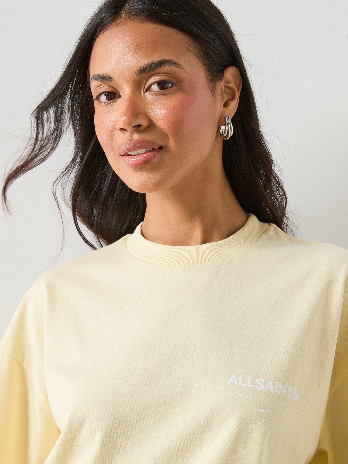 allsaints-underground-etta-short-sleeve-t-shirt-hay-yellowdetail