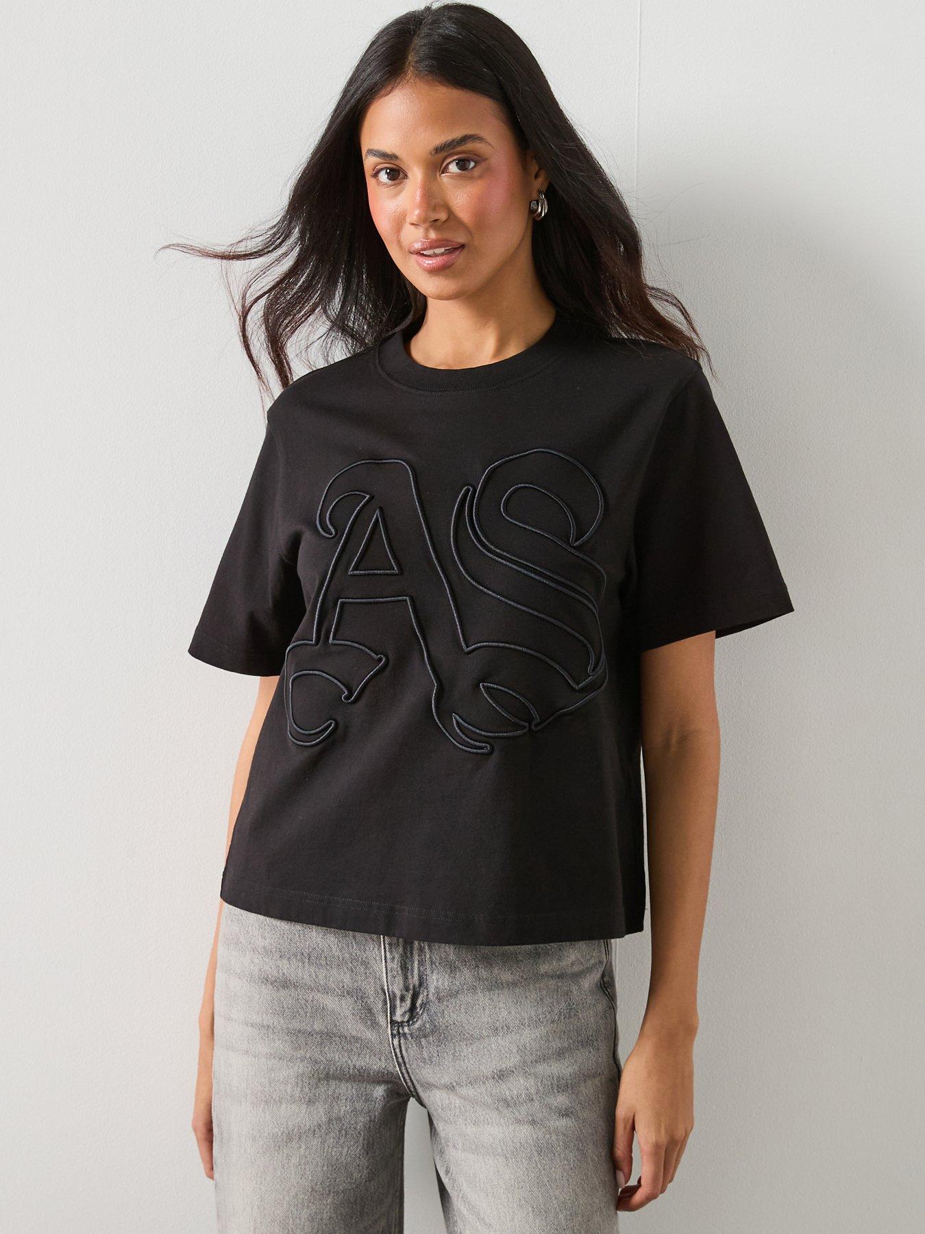 allsaints-lisa-embossed-short-sleeve-t-shirt-blackfront
