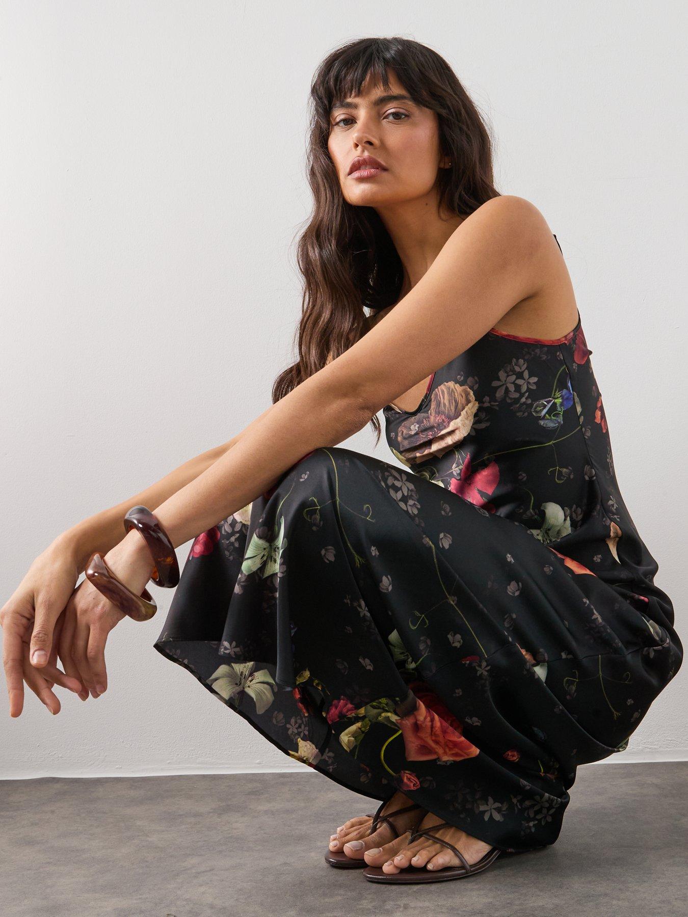 Image 6 of 6 of AllSaints Bryony Dress - Haze Black
