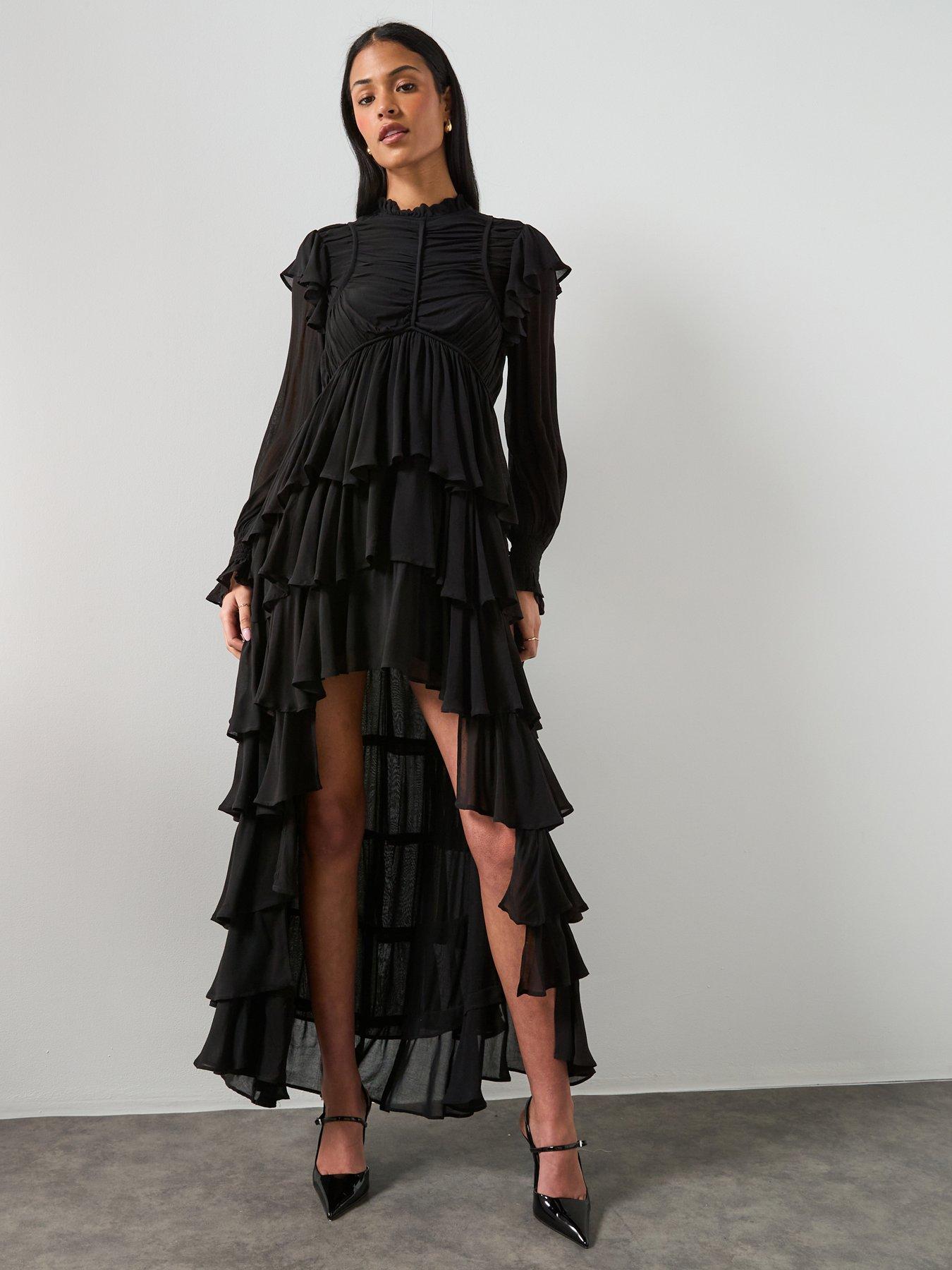 allsaints-leila-frill-long-sleeve-maxi-dress-black