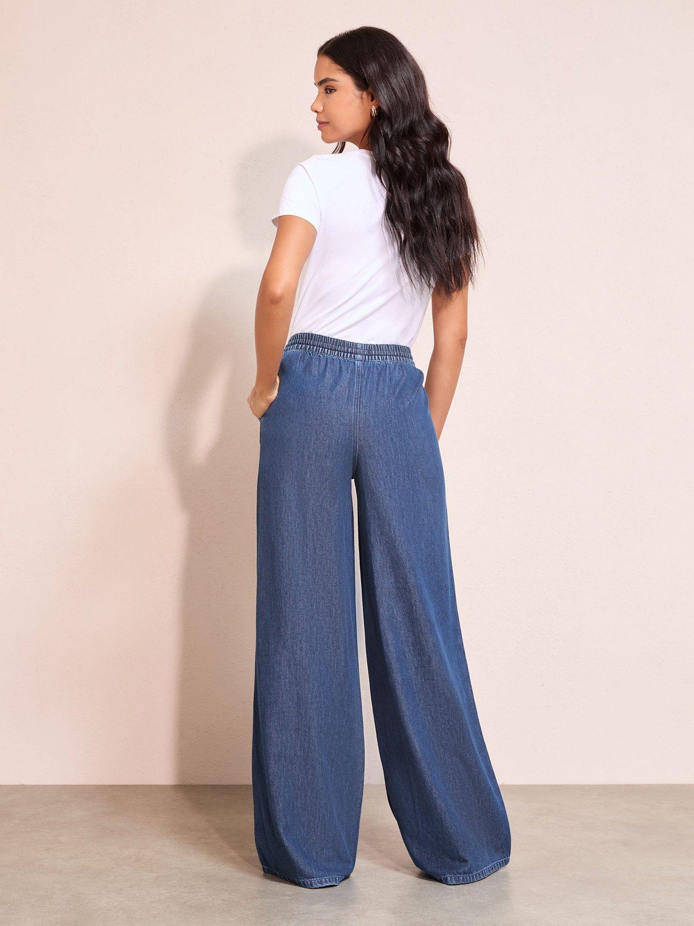 friends-like-these-pintuck-elasticated-wide-leg-jeans-bluestillFront