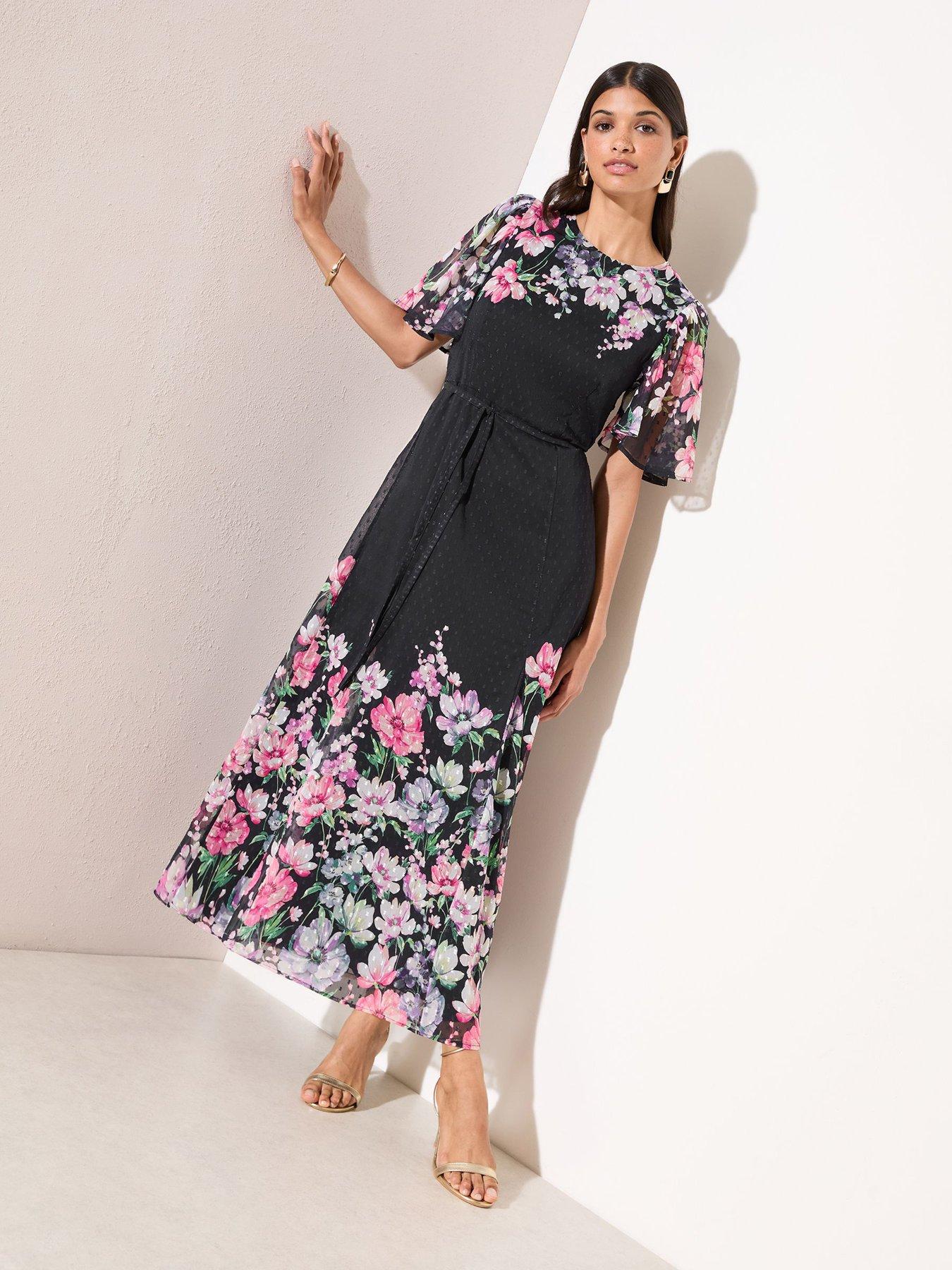 friends-like-these-chiffon-dobby-placement-print-midi-blackfront