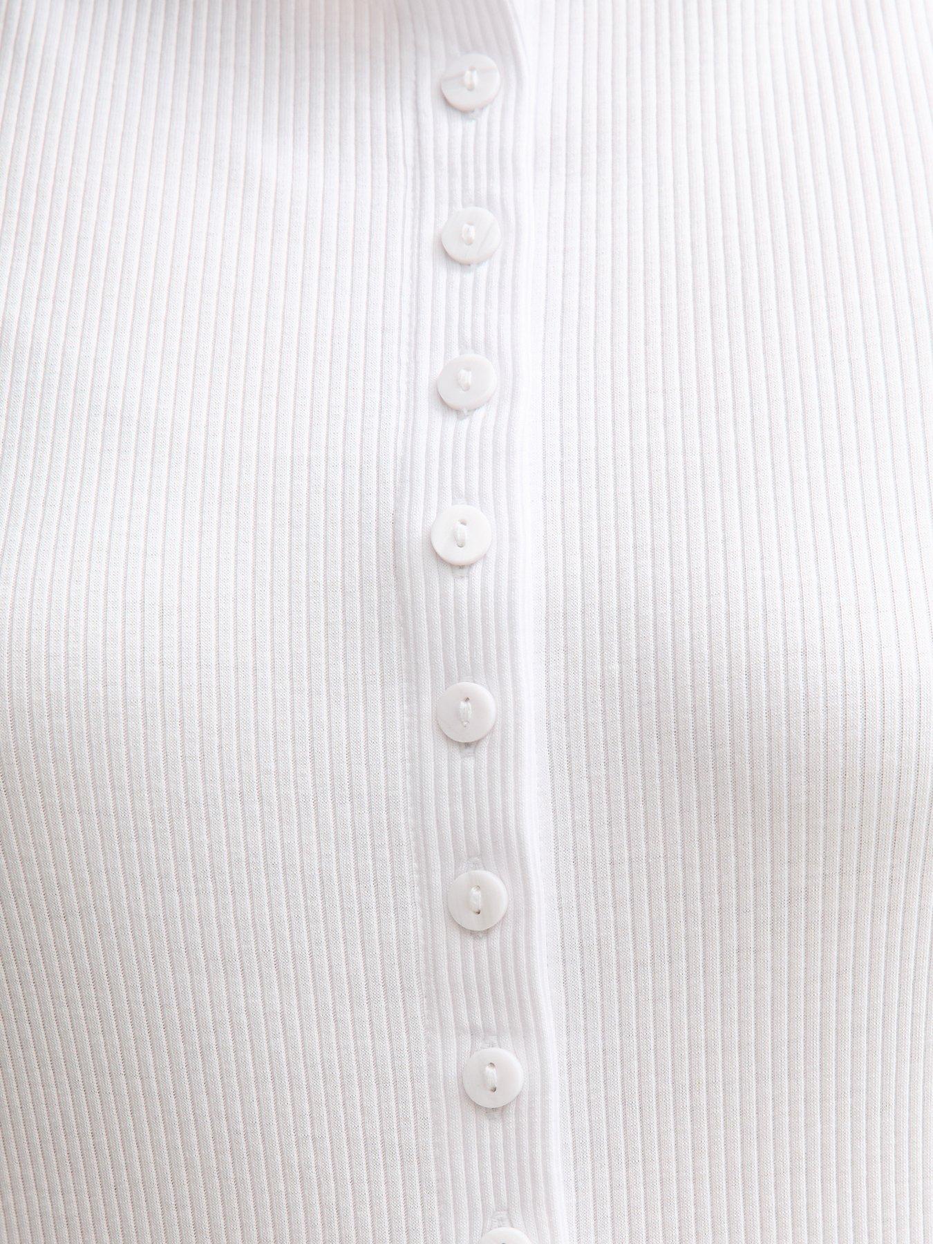 new-look-button-through-t-shirt-whitedetail