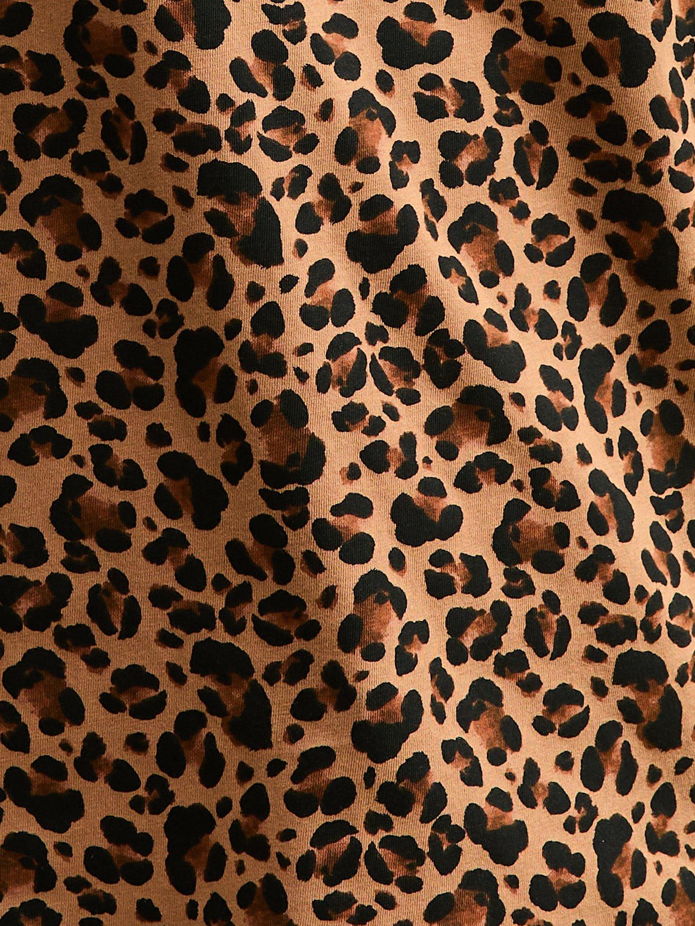 Image 5 of 5 of New Look Leopard Print T-Shirt - Brown