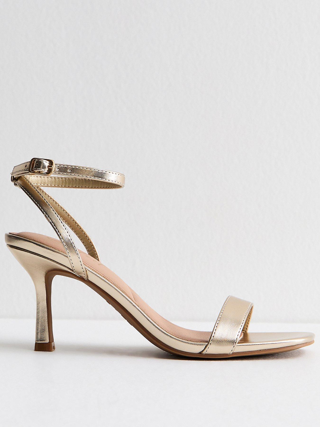 new-look-faux-leather-single-strap-stiletto-sandals-goldstillFront