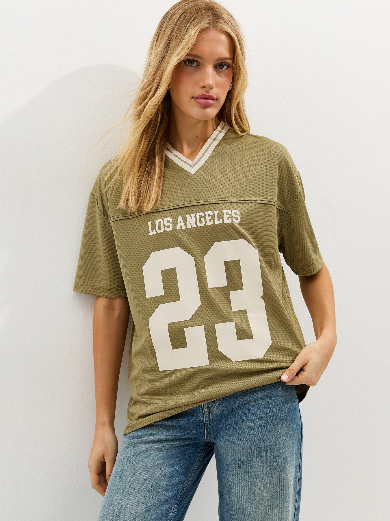 New Look LA Logo Football Top - Dark Khaki