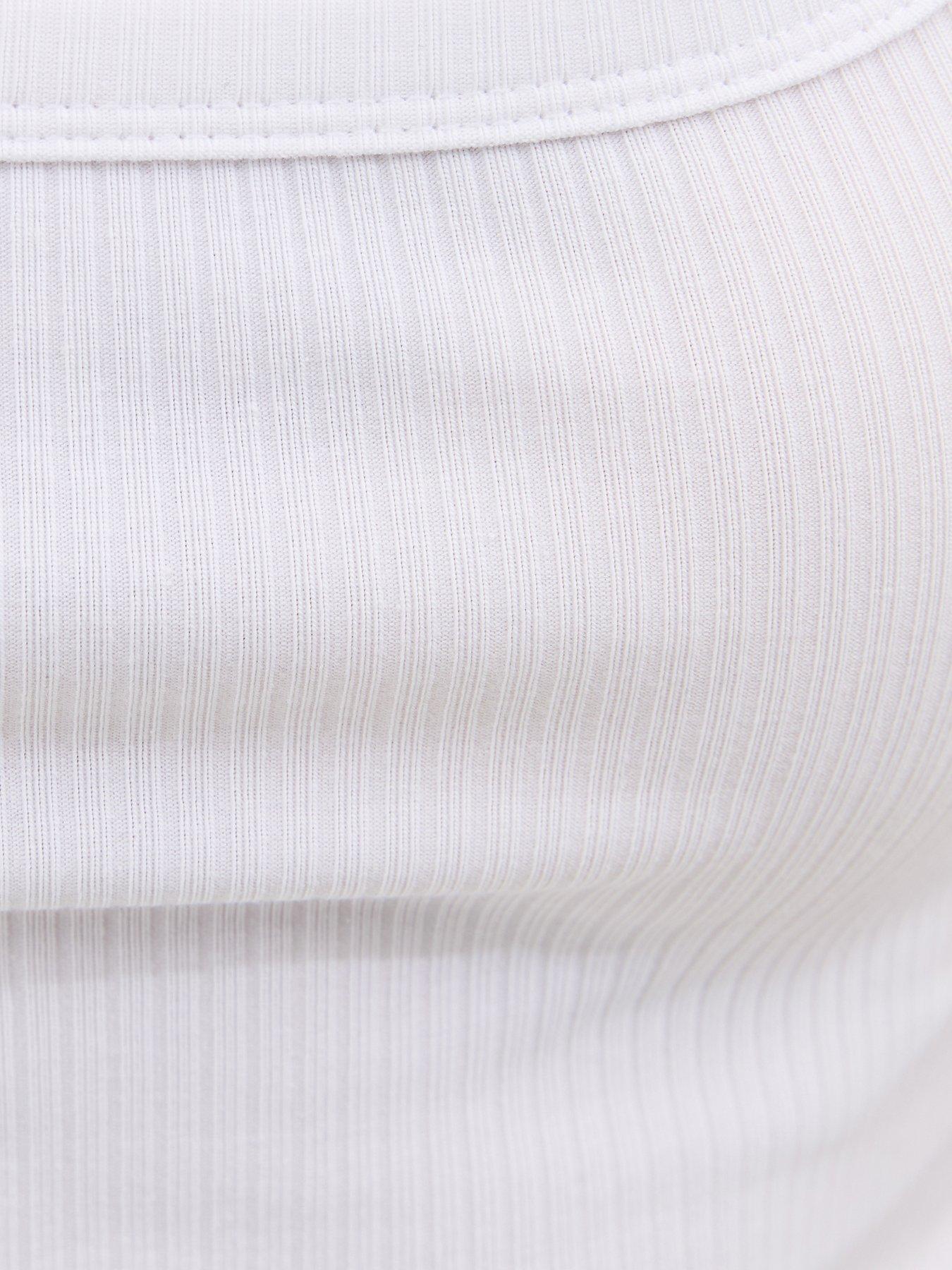 Image 5 of 5 of New Look Square Neck Vest Top - White