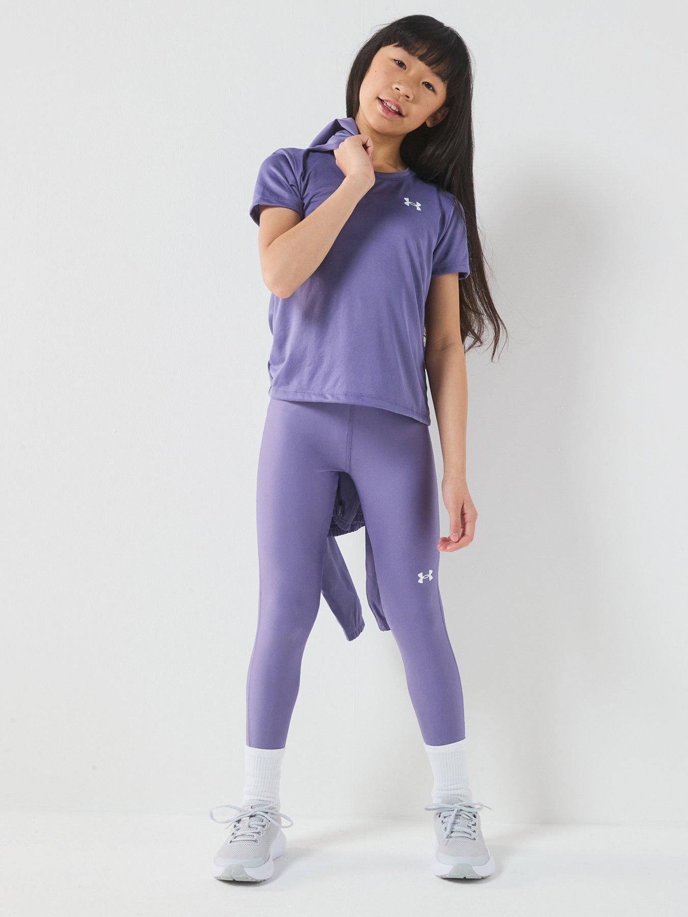Image 1 of 7 of UNDER ARMOUR Junior Girls Training HG Legging - Purple