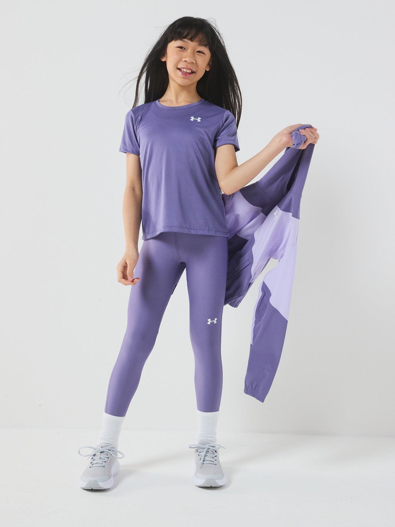 Image 6 of 7 of UNDER ARMOUR Junior Girls Training HG Legging - Purple