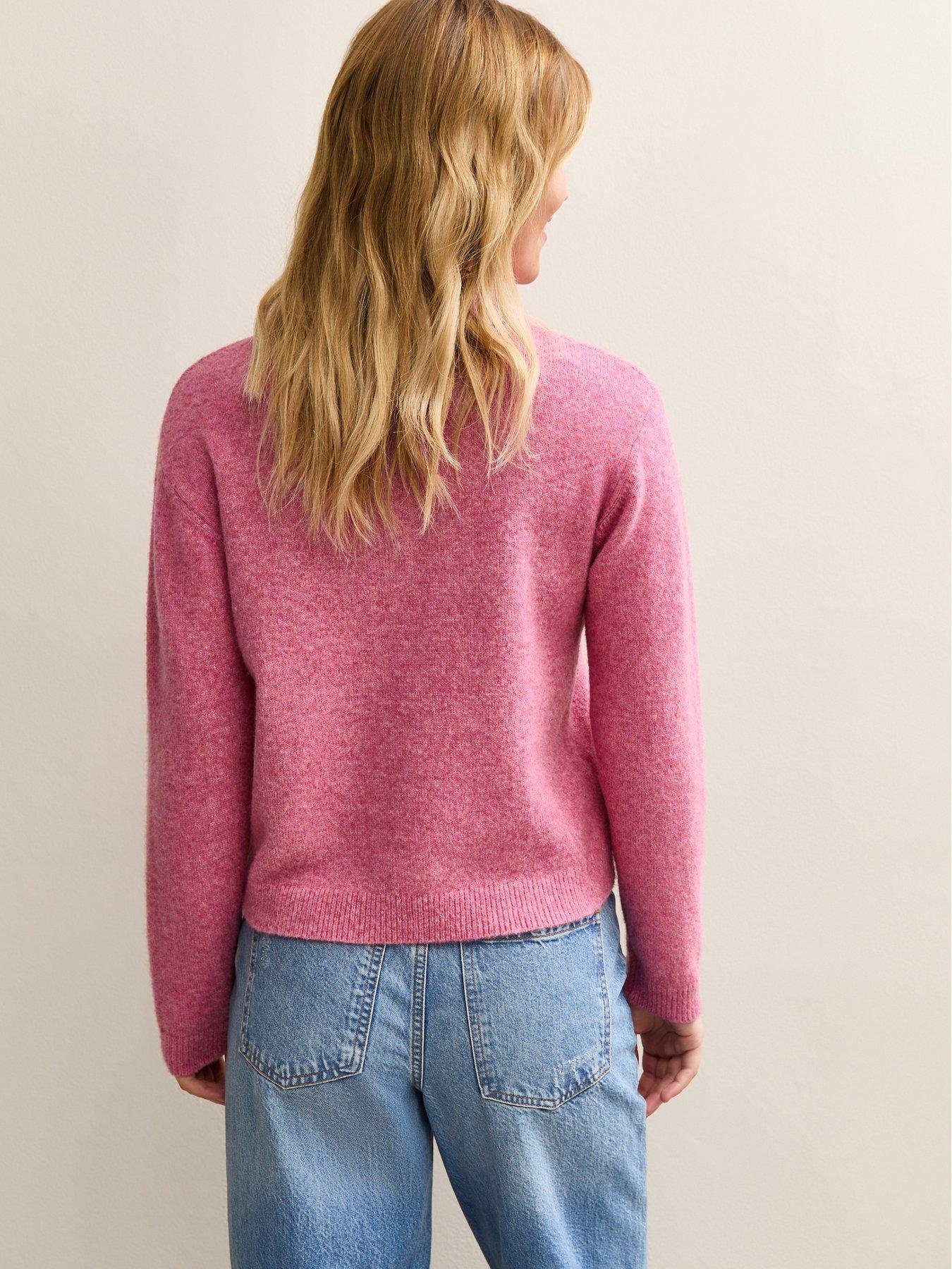 Image 2 of 5 of New Look Midweight Knit Polo Jumper - Pink