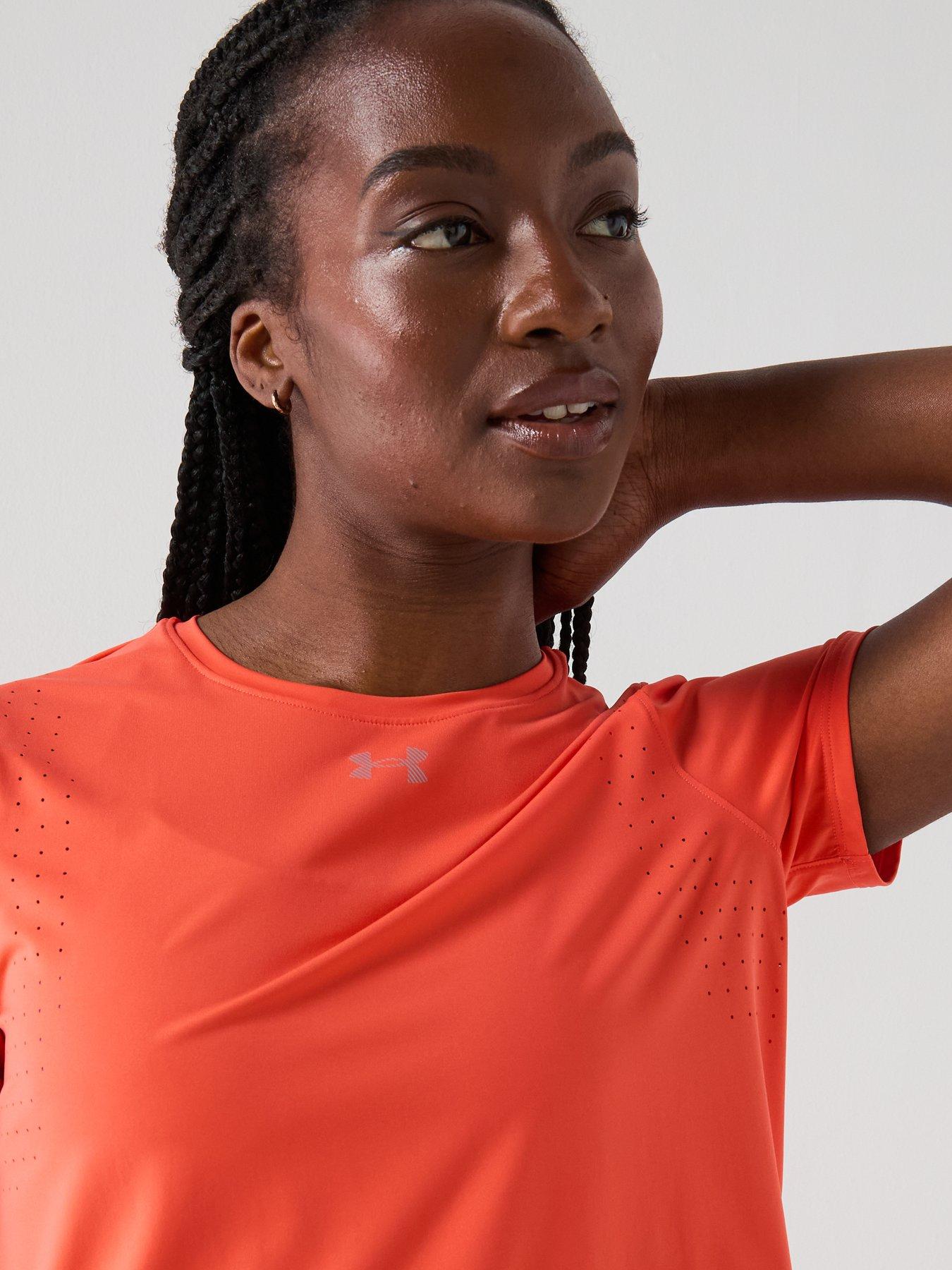 Image 4 of 4 of UNDER ARMOUR Womens Running Launch Elite Short Sleeve T-Shirt - Orange