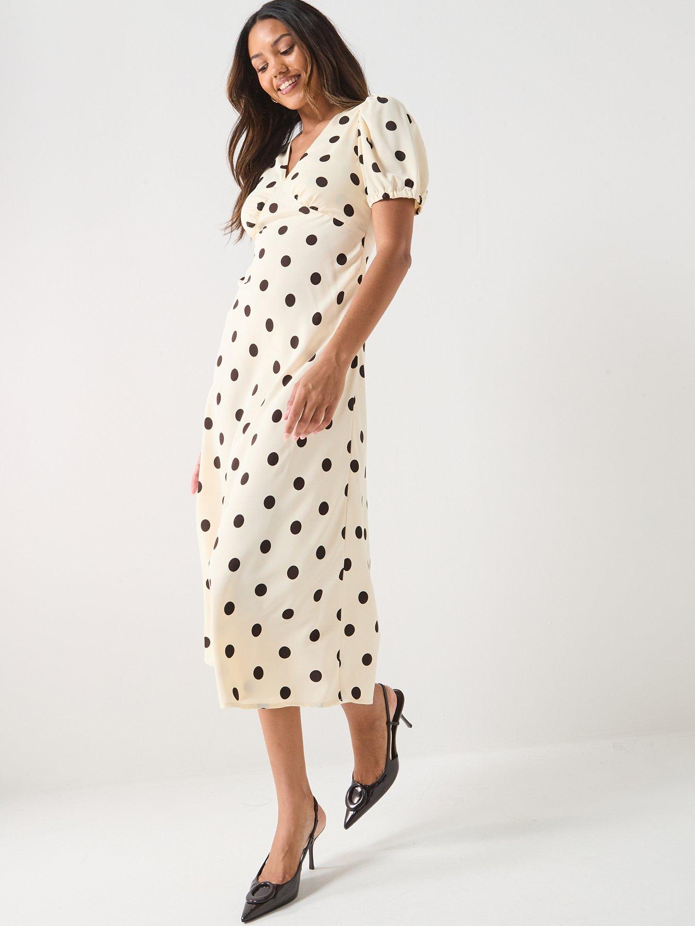 JDY Aya Short Sleeve Midi Dress - White